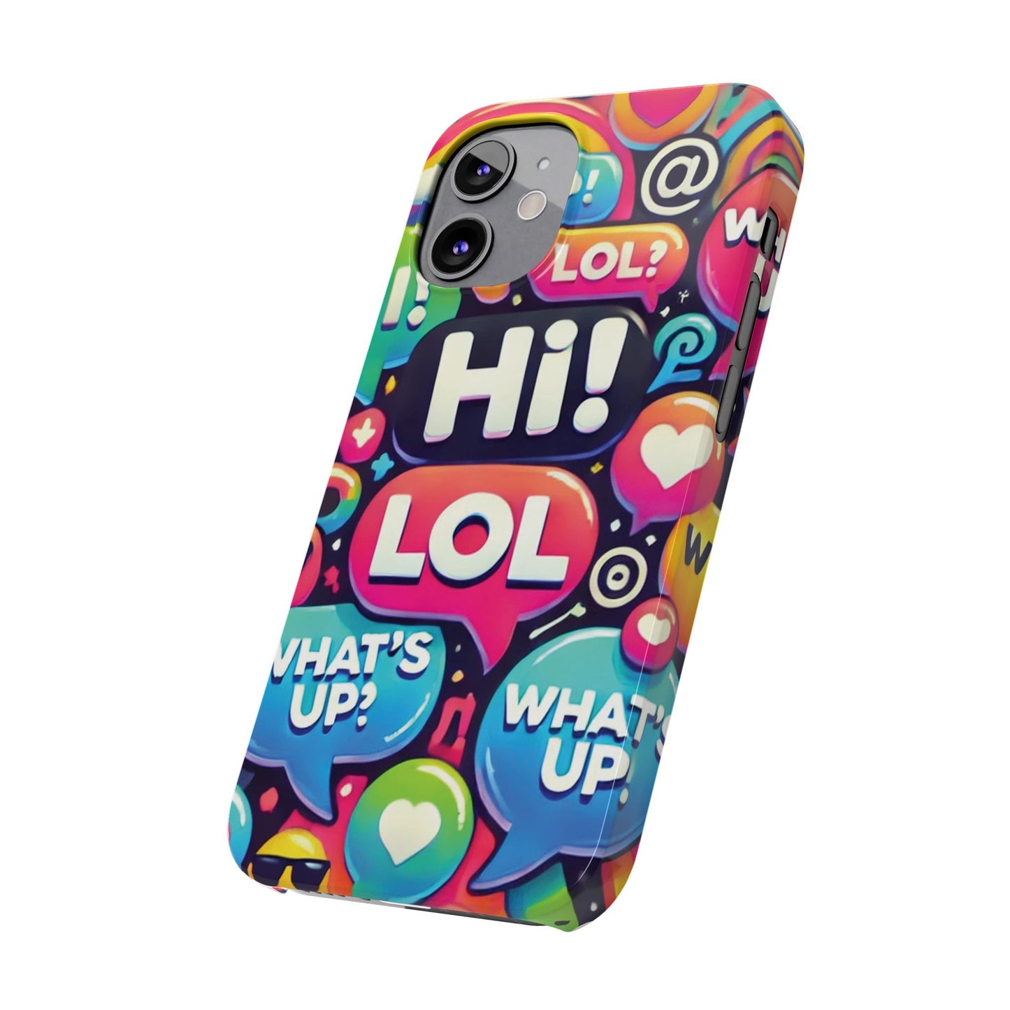 "Text Bubbles" - Slim Phone Cases - Creatively Designed Shop