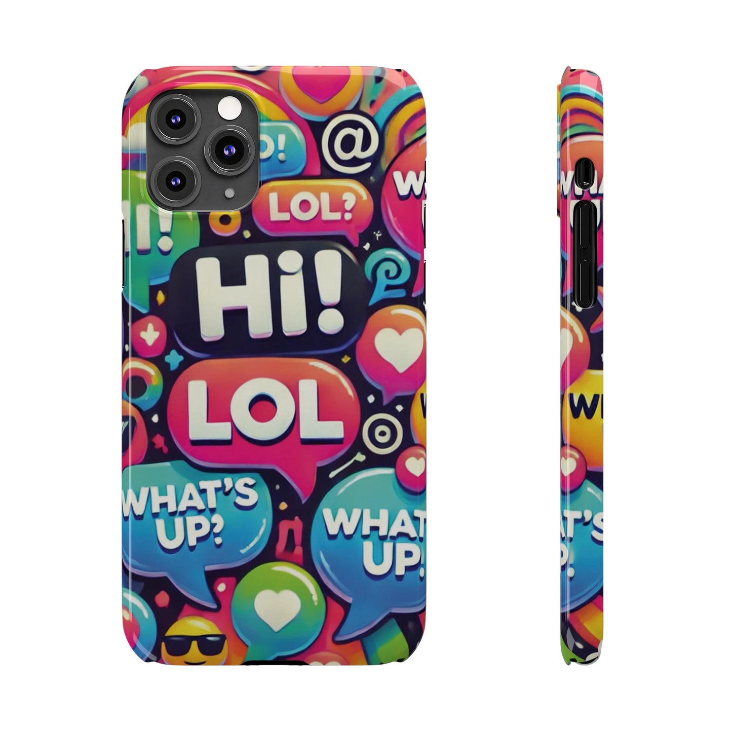 "Text Bubbles" - Slim Phone Cases - Creatively Designed Shop