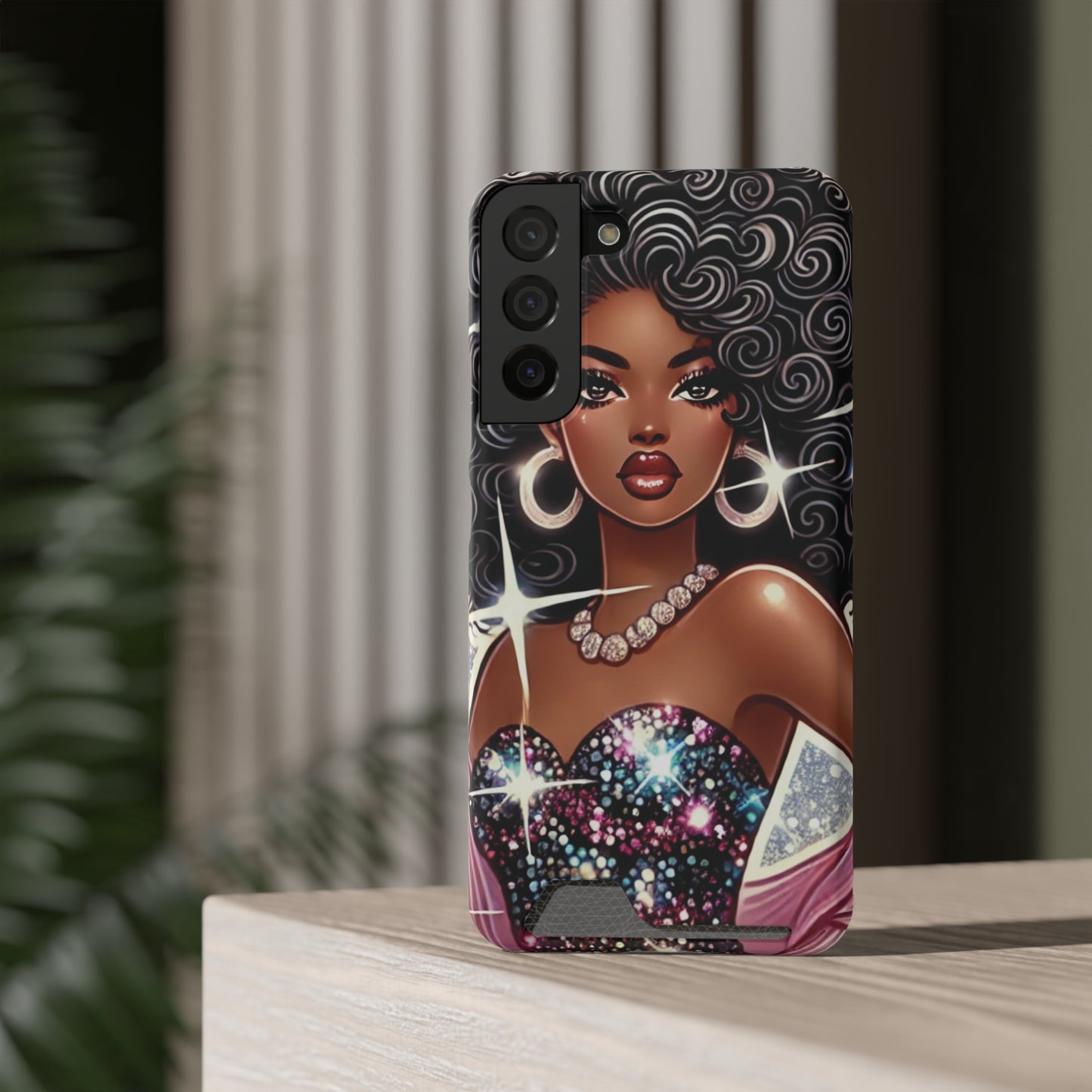 "Gorgeous" - Phone Case With Card Holder - Creatively Designed Shop
