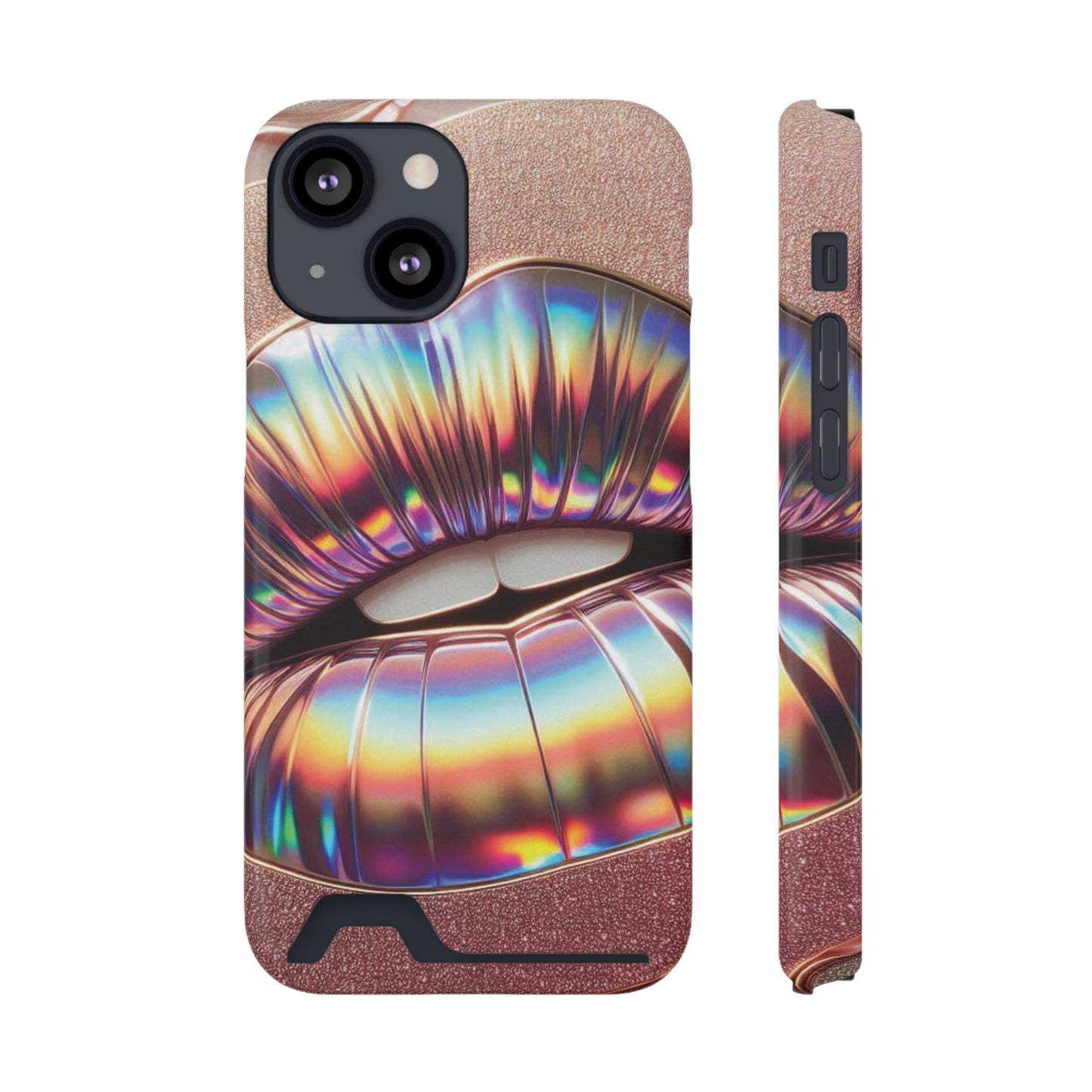 "Bronze Kiss" - Phone Case With Card Holder - Creatively Designed Shop