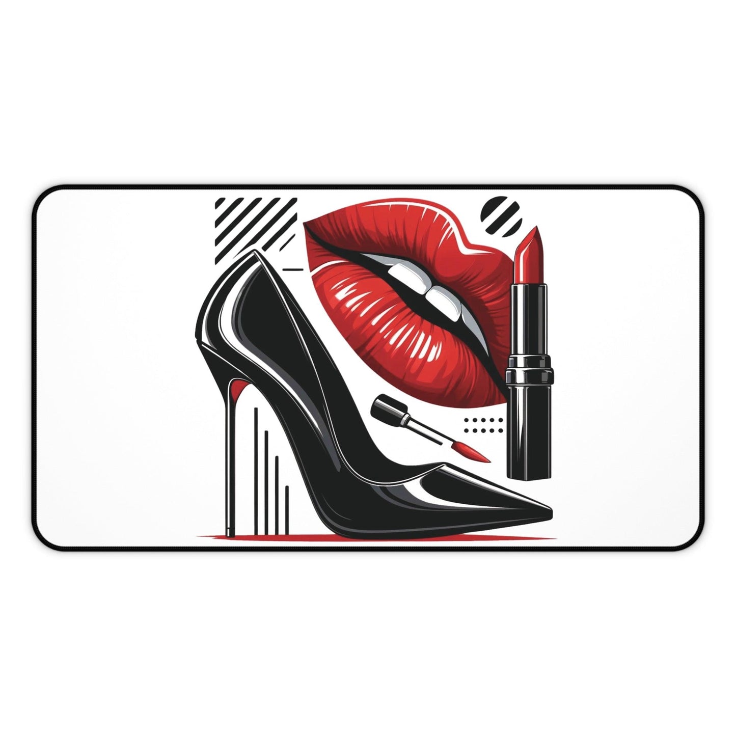 "Red & Black Beauty" - Desk Mat - Creatively Designed Shop