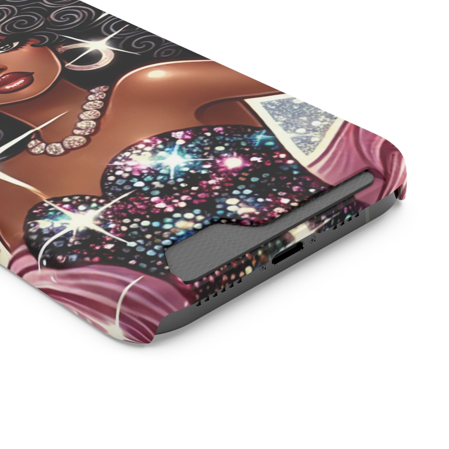 "Gorgeous" - Phone Case With Card Holder - Creatively Designed Shop
