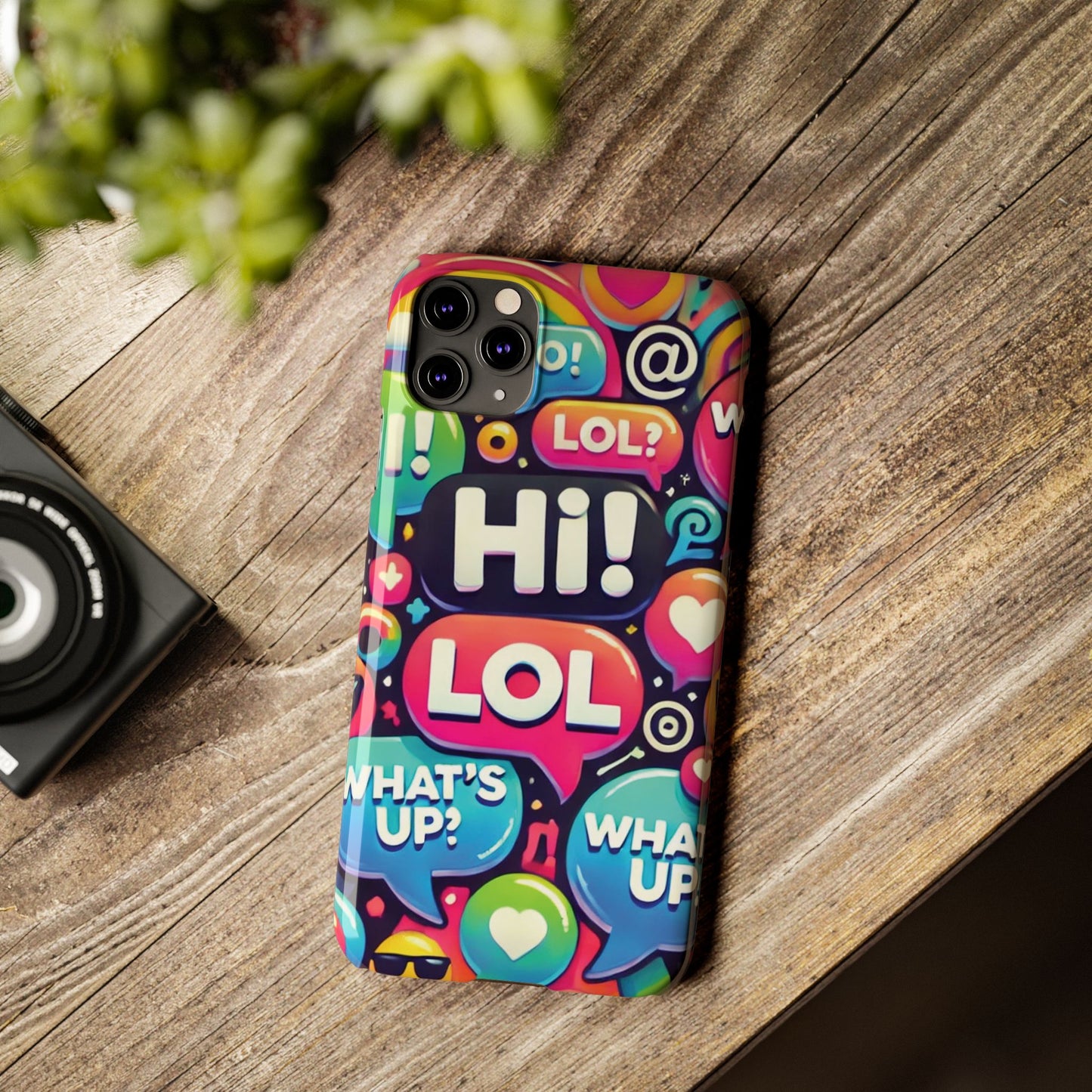 "Text Bubbles" - Slim Phone Cases - Creatively Designed Shop