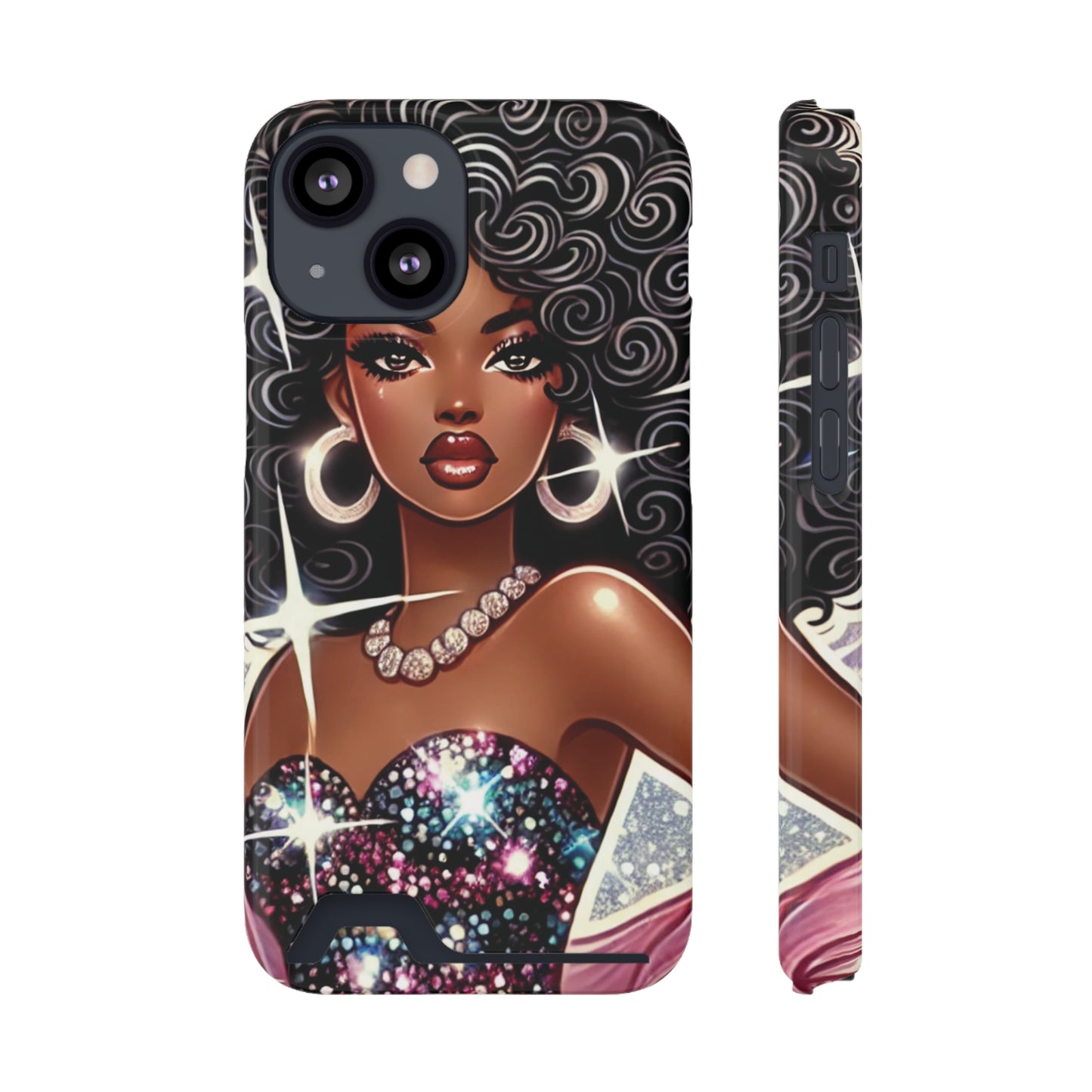 "Gorgeous" - Phone Case With Card Holder - Creatively Designed Shop