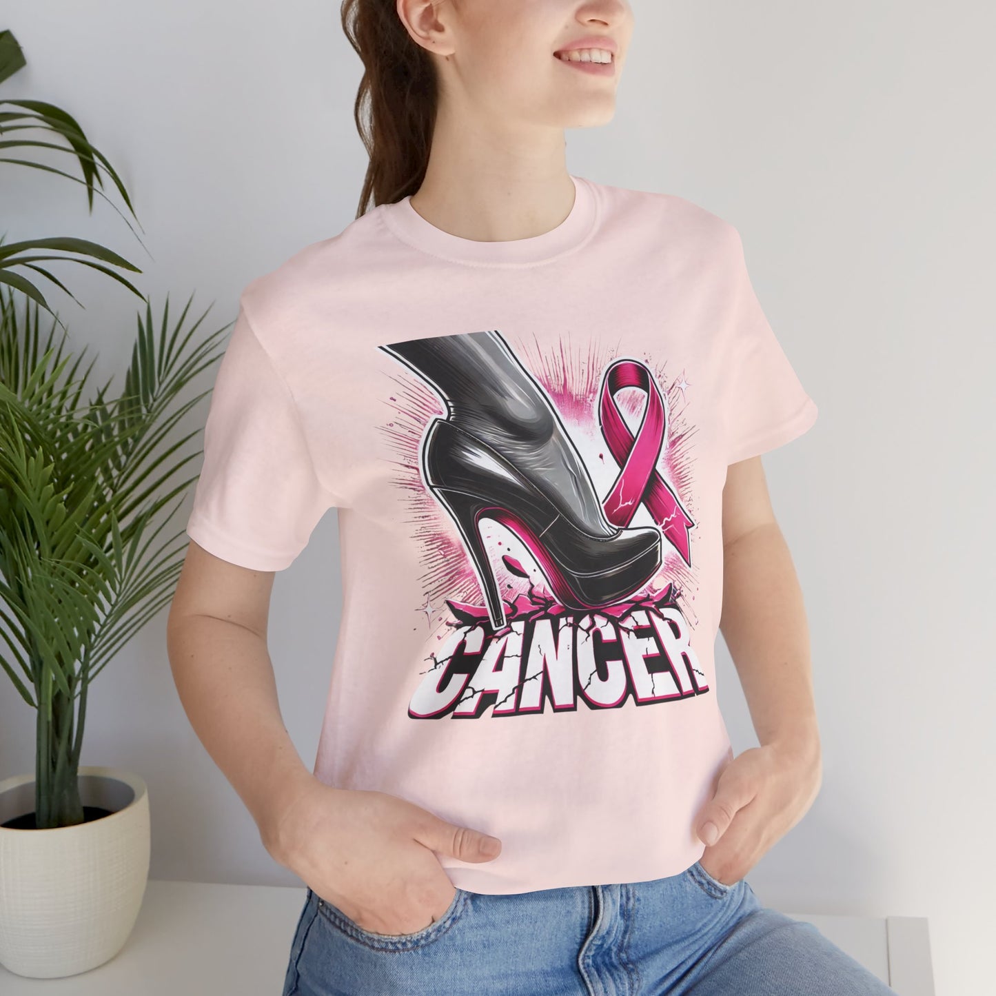 Stepping on Cancer - Unisex Jersey Short Sleeve Tee