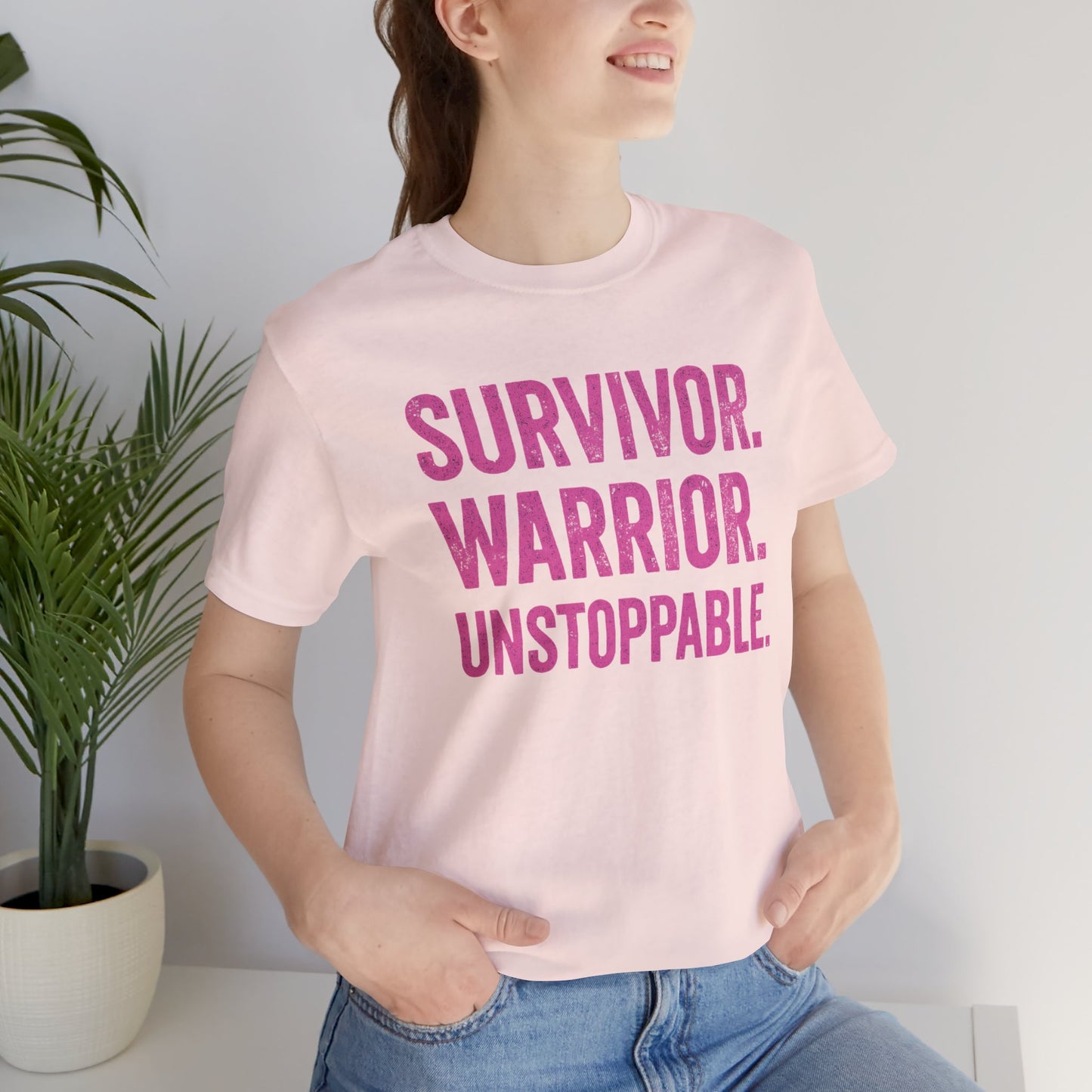Survivor. Warrior. Unstoppable - Unisex Jersey Short Sleeve Tee
