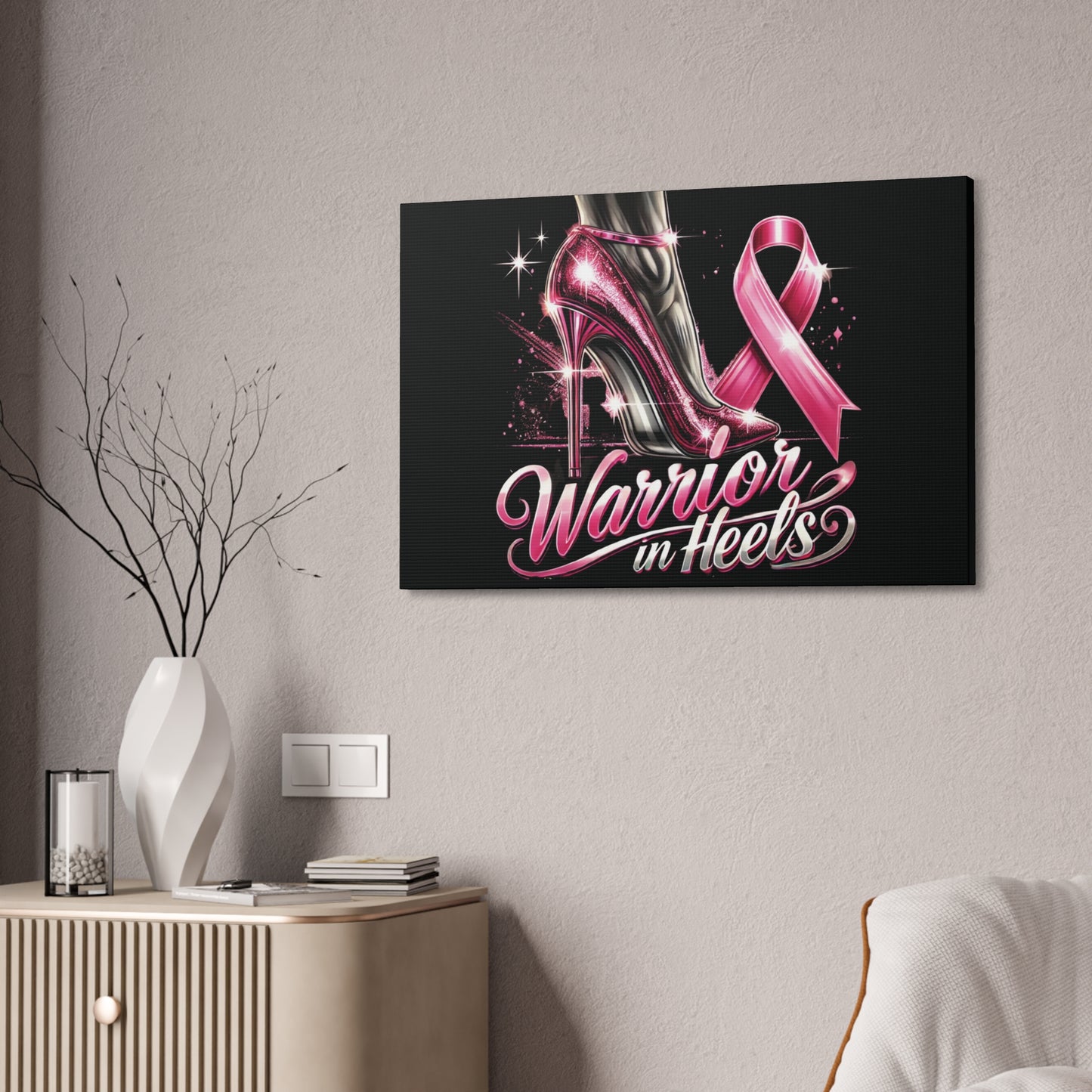 Pink Warrior Heels - Canvas Art