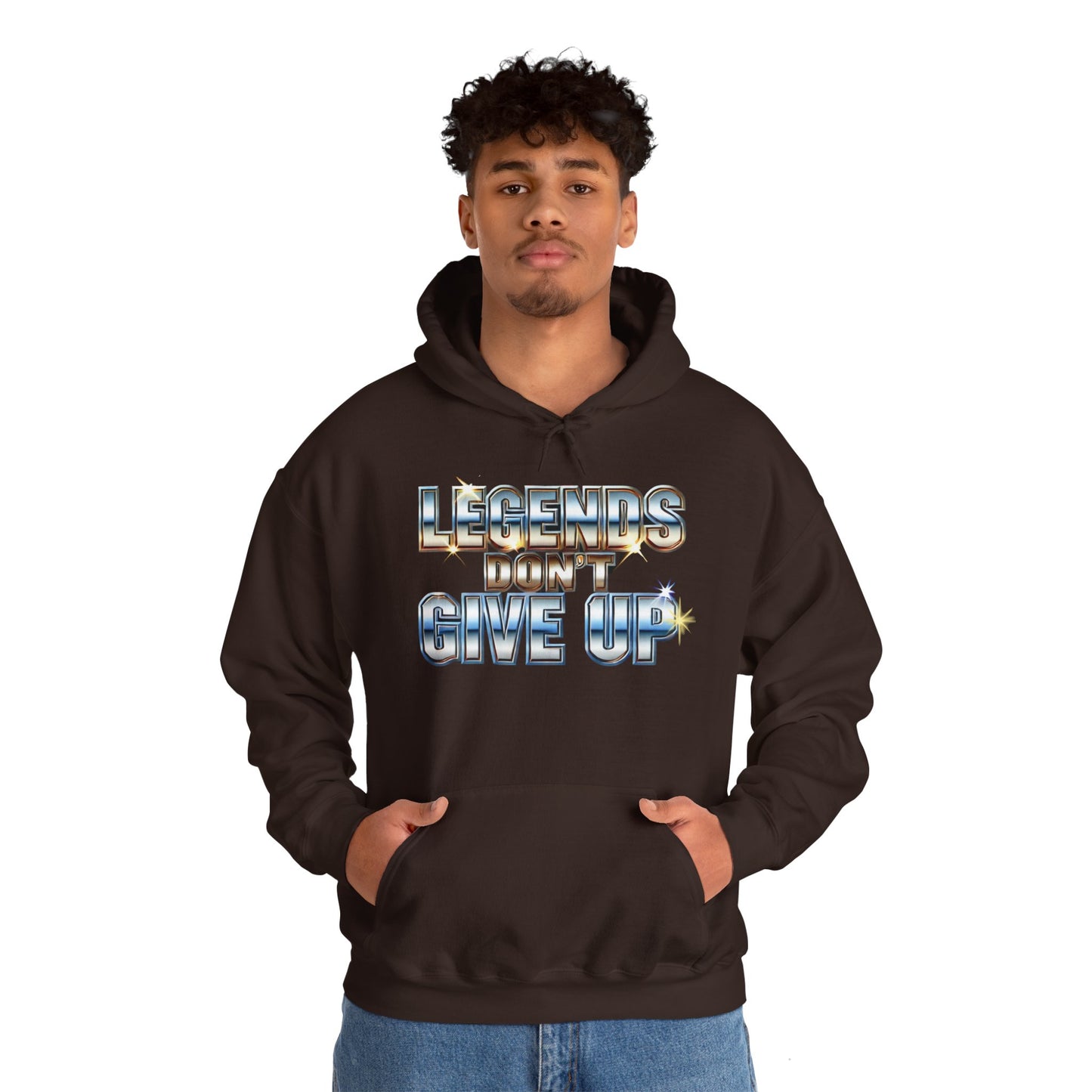 Legends Don't Give Up - Unisex Heavy Blend™ Hooded Sweatshirt - Creatively Designed Shop