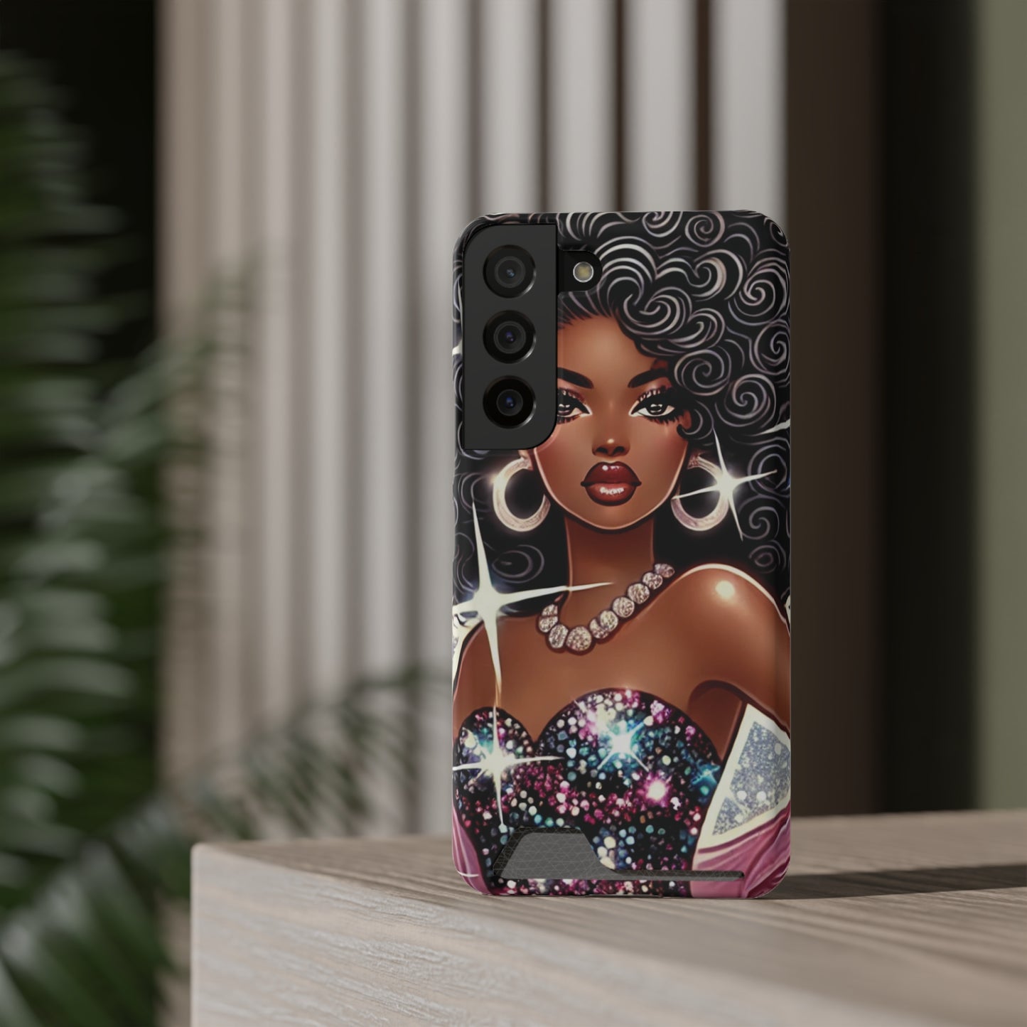 "Gorgeous" - Phone Case With Card Holder - Creatively Designed Shop