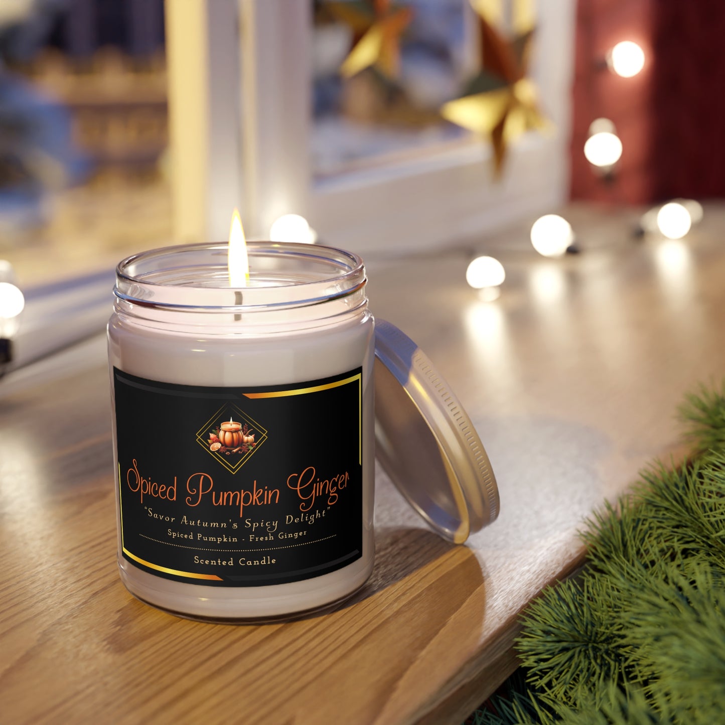 Spiced Pumpkin Ginger - Scented Candles, 9oz - Creatively Designed Shop