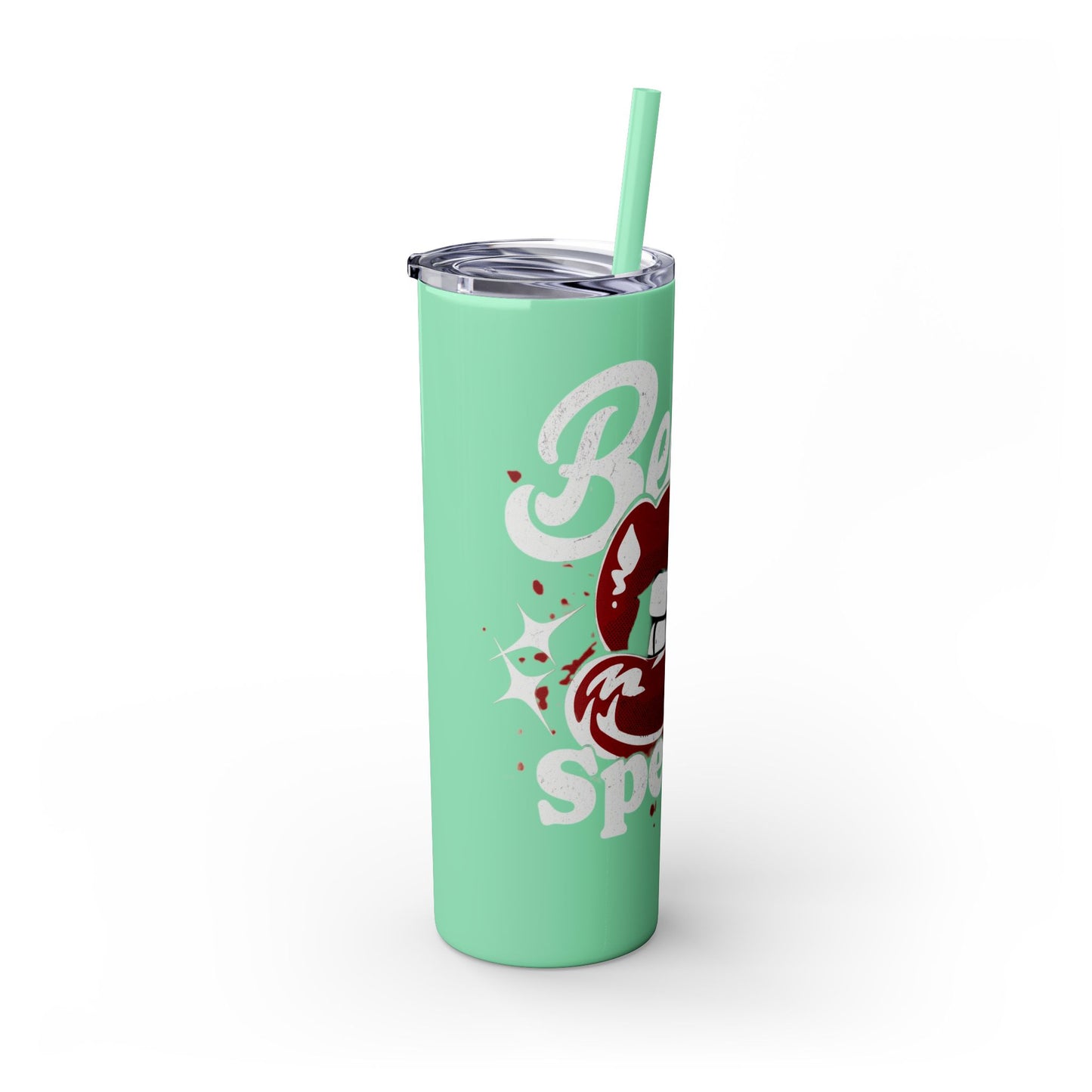 Beauty Speaks - Skinny Tumbler with Straw, 20oz - Creatively Designed Shop