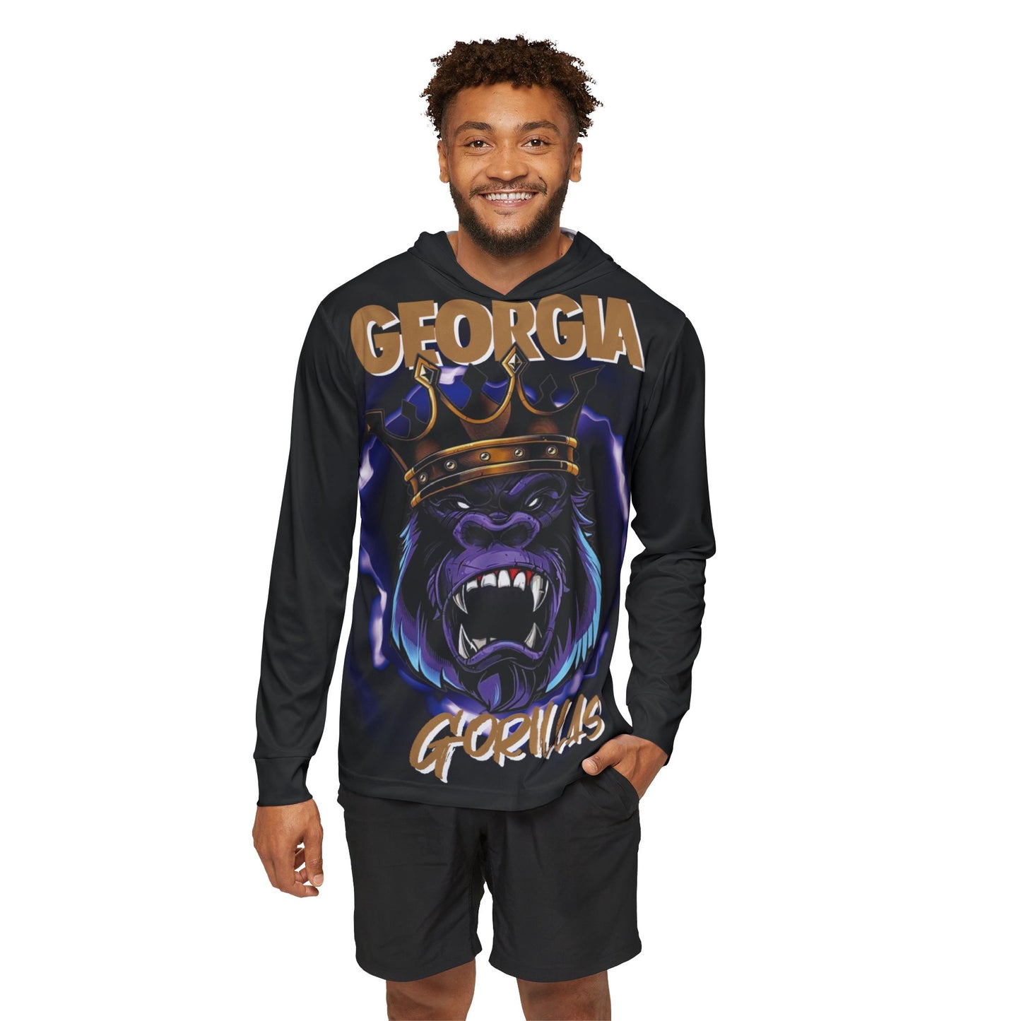 Georgia Gorillas - Men's Sports Warmup Hoodie (AOP) - Creatively Designed Shop