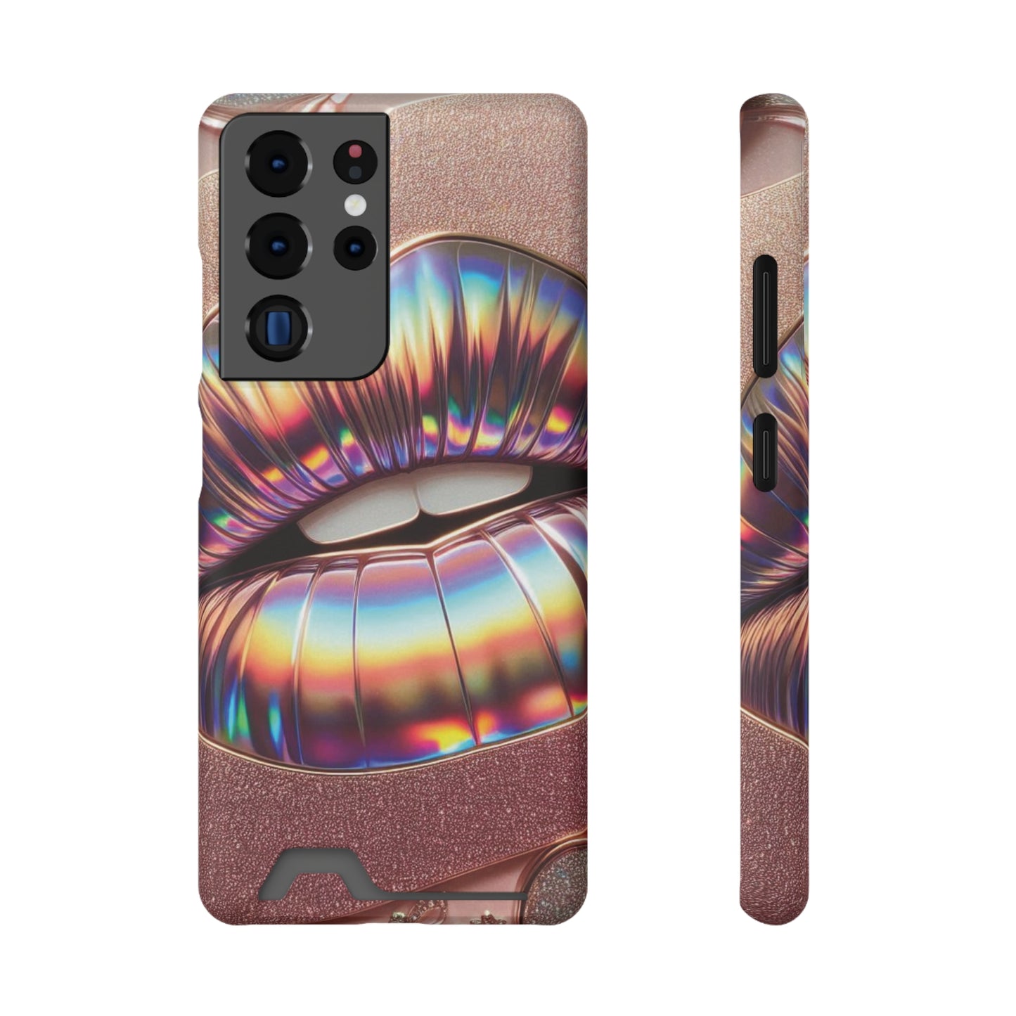 "Bronze Kiss" - Phone Case With Card Holder - Creatively Designed Shop