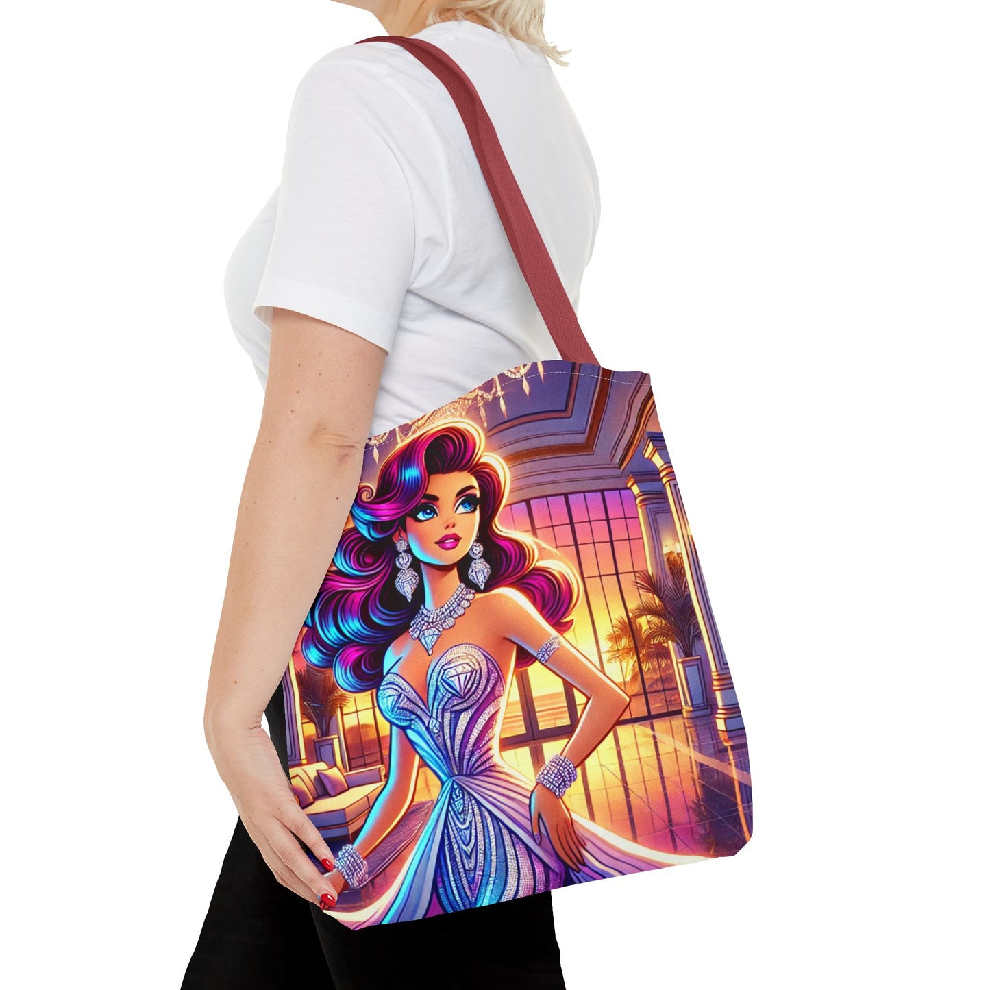 "Elegance Suits Me" (Purple) - Tote Bag (AOP) - Creatively Designed Shop