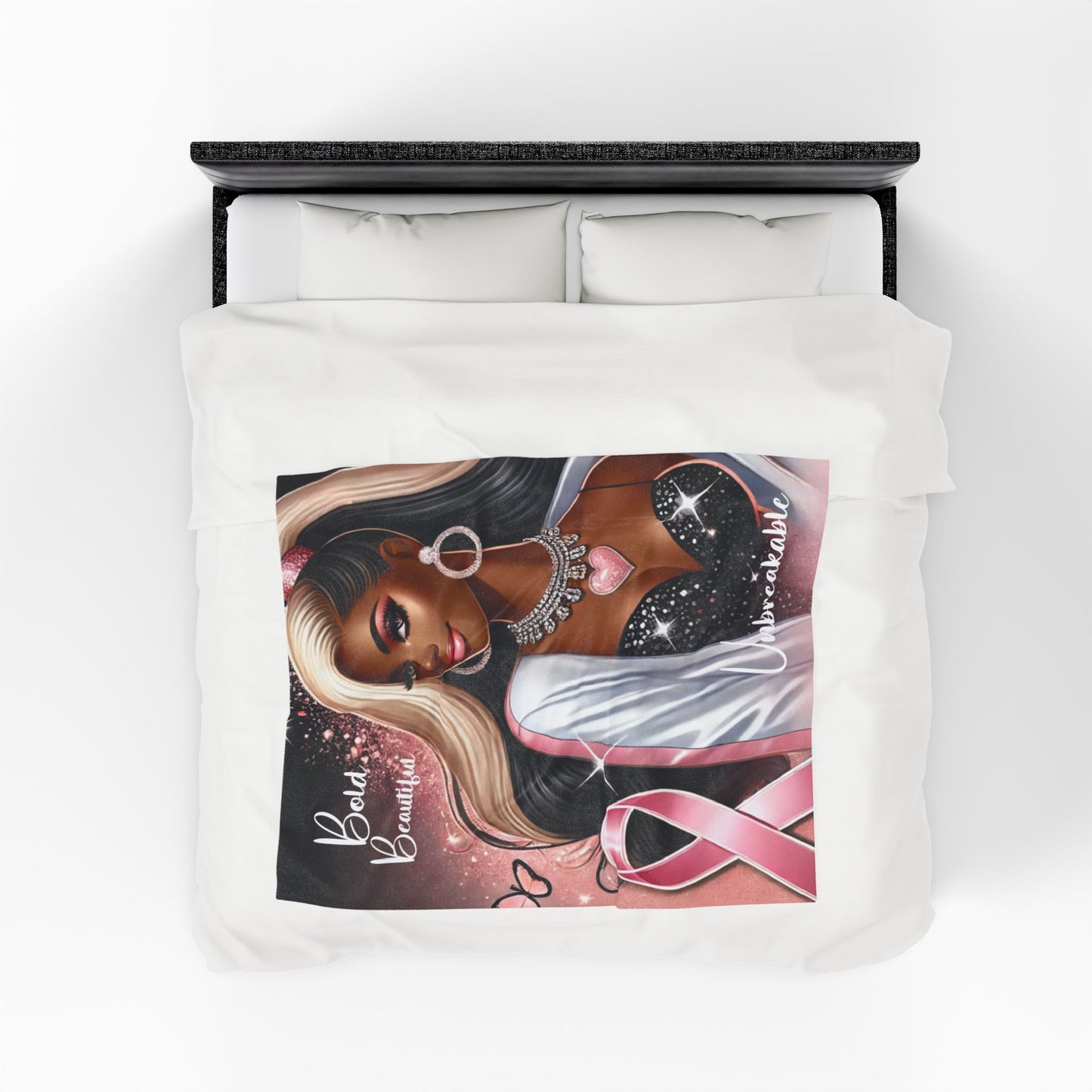 Bold Beautiful Unbreakable - Velveteen Plush Blanket