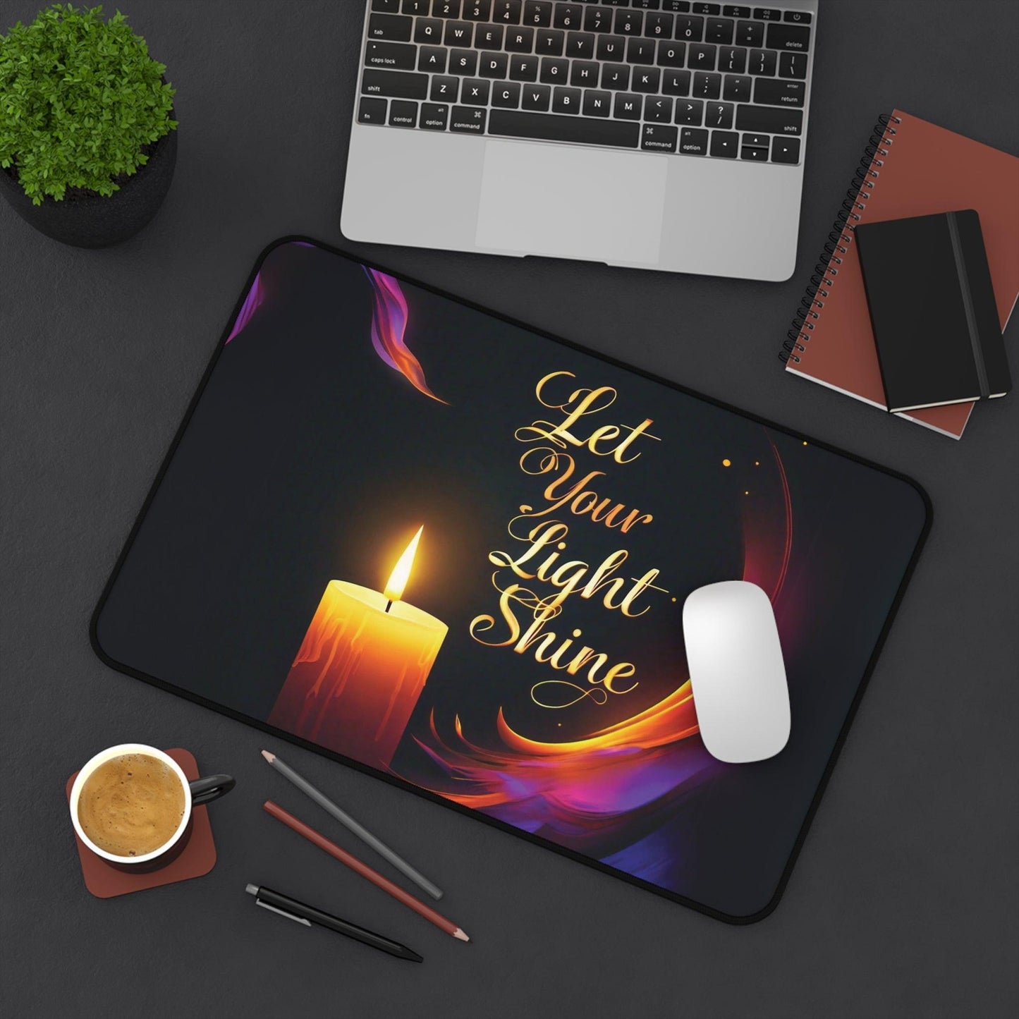 "Let Your Light Shine" - Desk Mat - Creatively Designed Shop