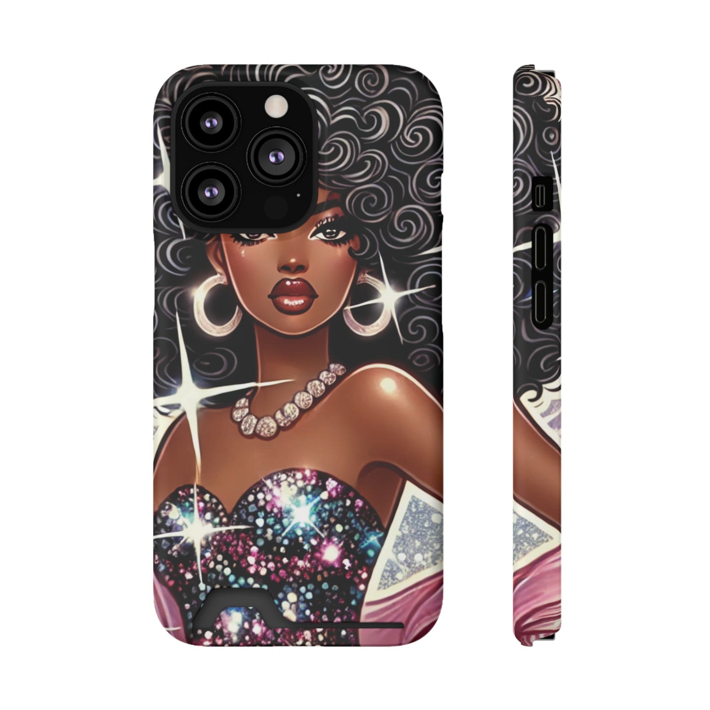 "Gorgeous" - Phone Case With Card Holder - Creatively Designed Shop