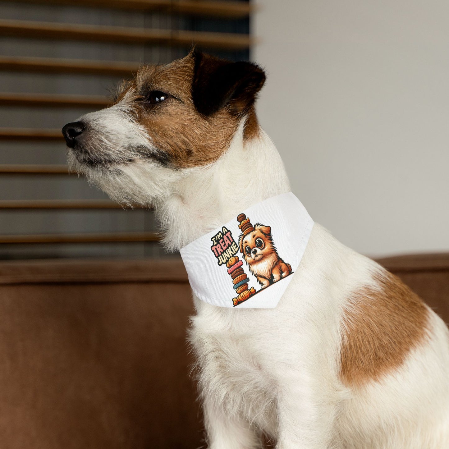 I'm A Treat Junkie - Pet Bandana Collar - Creatively Designed Shop