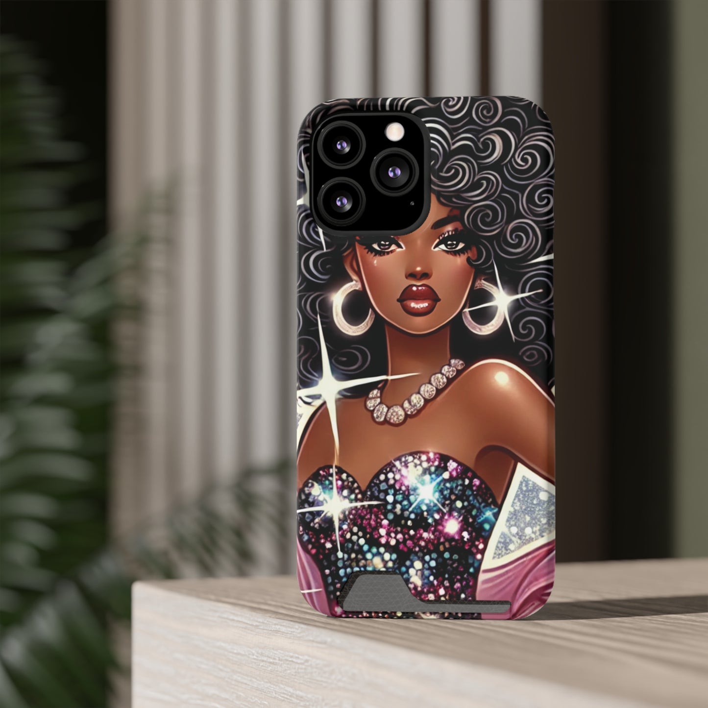 "Gorgeous" - Phone Case With Card Holder - Creatively Designed Shop