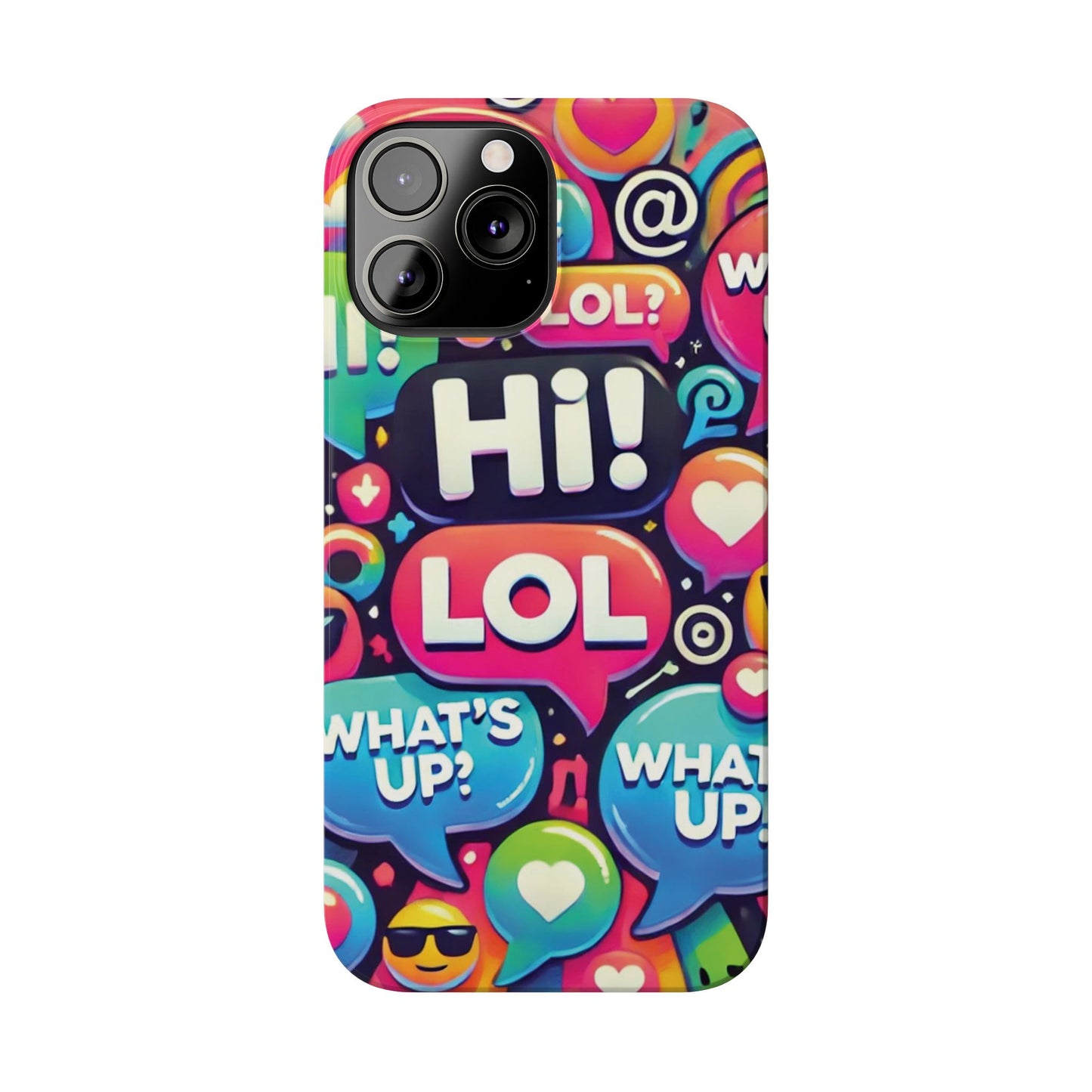 "Text Bubbles" - Slim Phone Cases - Creatively Designed Shop