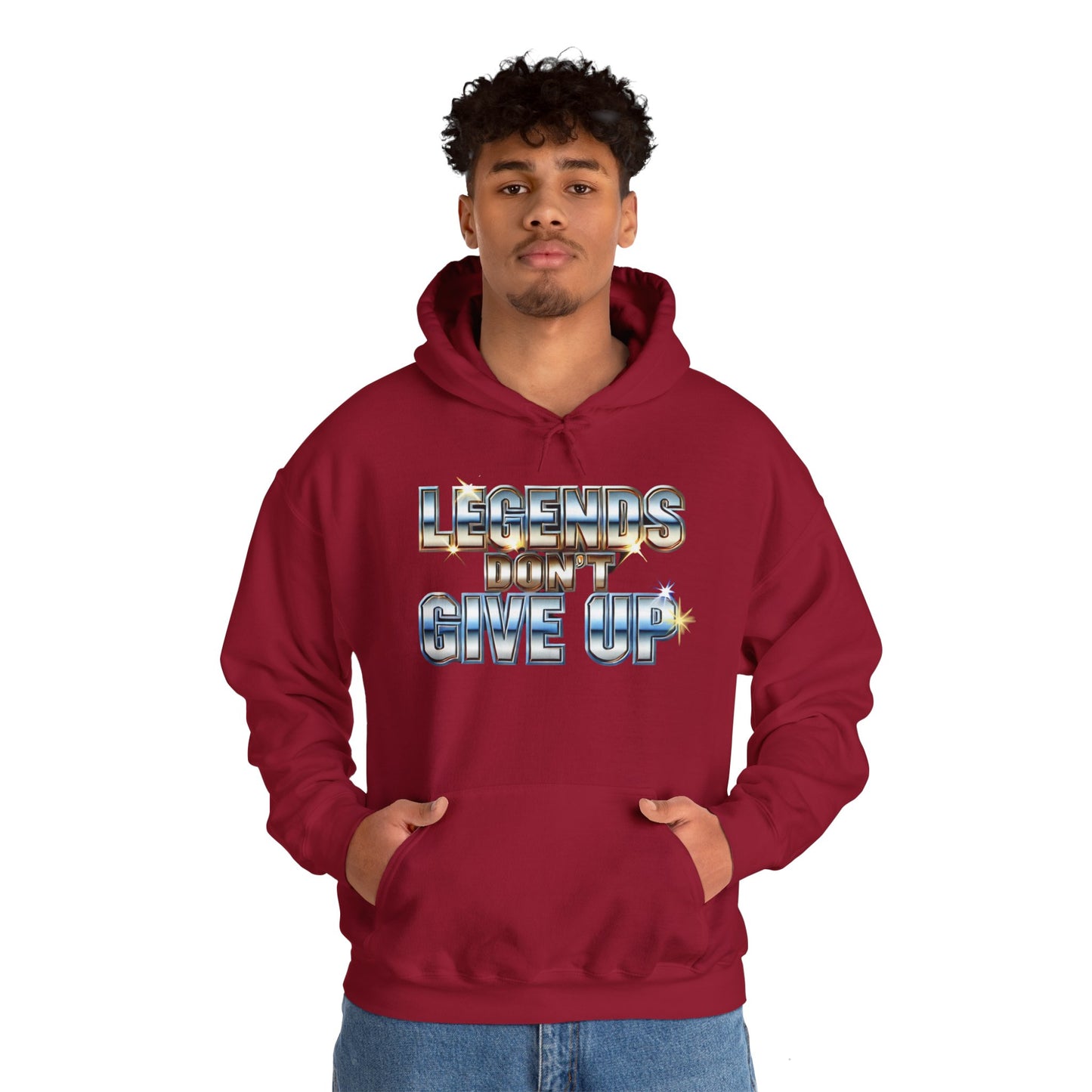Legends Don't Give Up - Unisex Heavy Blend™ Hooded Sweatshirt - Creatively Designed Shop