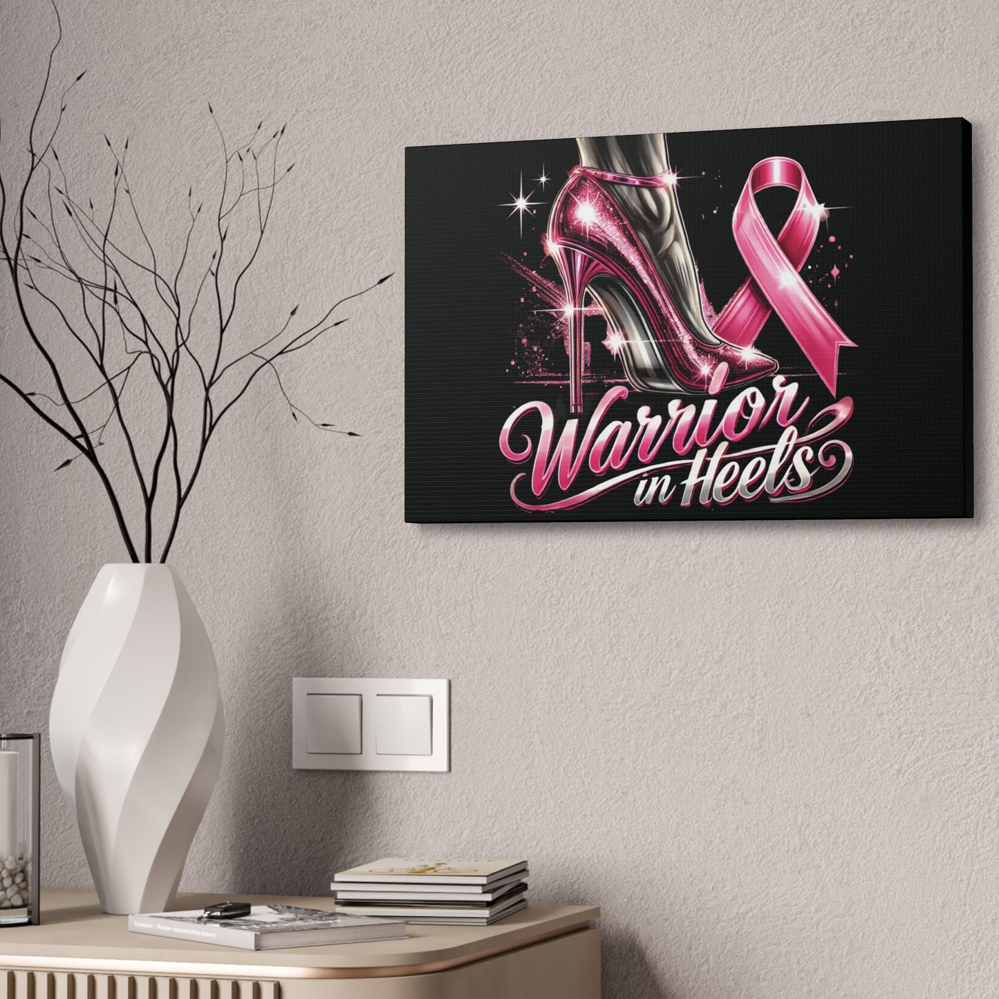 Pink Warrior Heels - Canvas Art