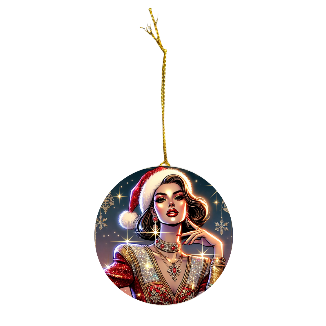 Christmas Beauty - Ceramic Decoration Ornament, (1pc) - Creatively Designed Shop
