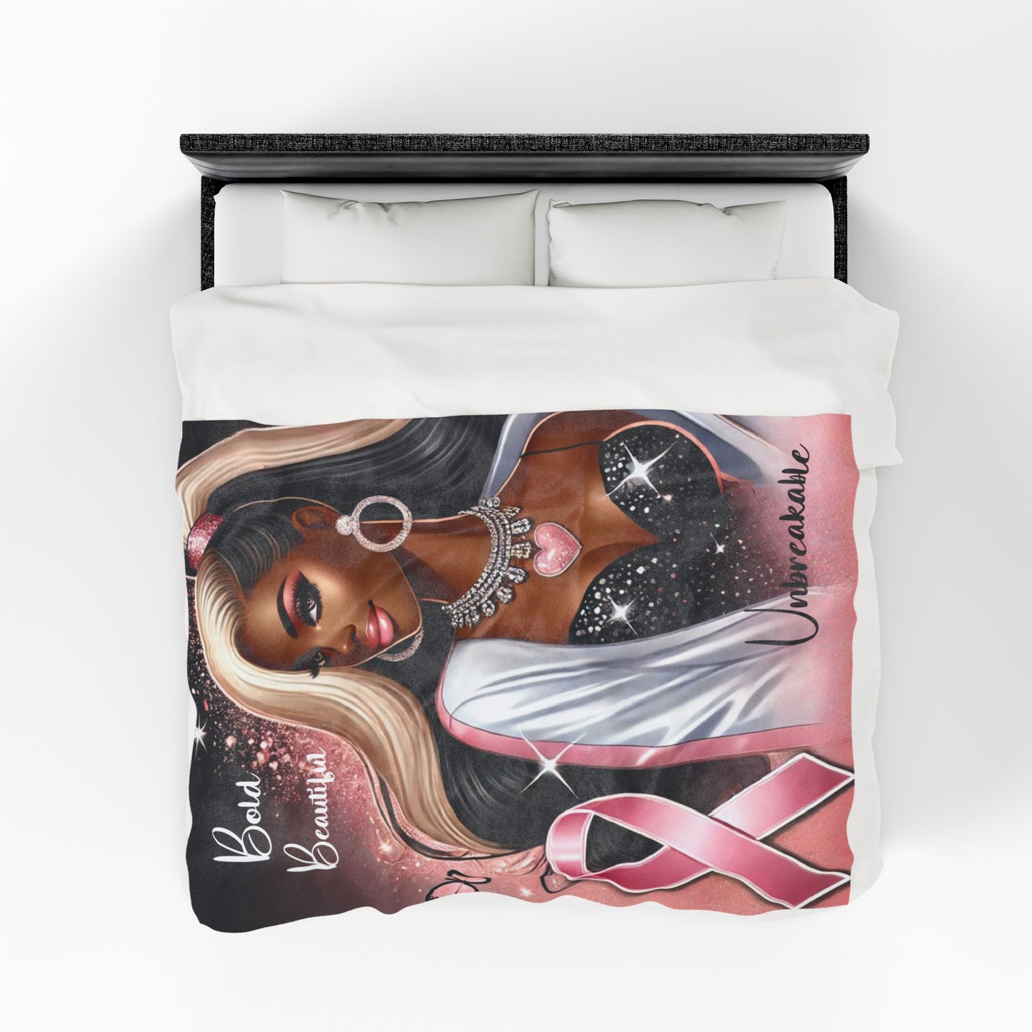 Bold Beautiful Unbreakable - Velveteen Plush Blanket