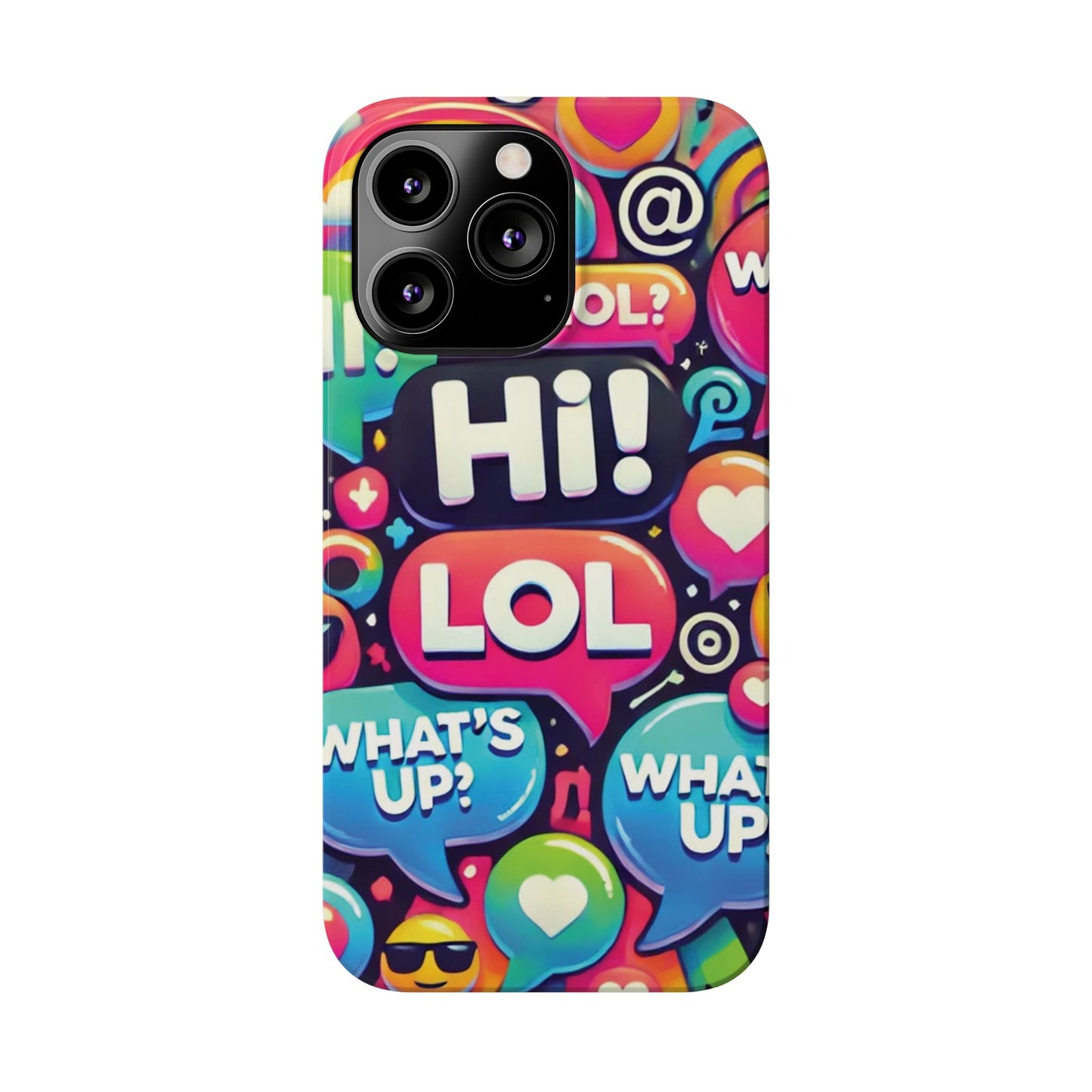 "Text Bubbles" - Slim Phone Cases - Creatively Designed Shop