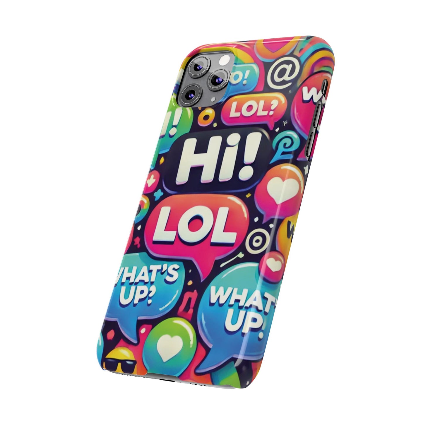 "Text Bubbles" - Slim Phone Cases - Creatively Designed Shop