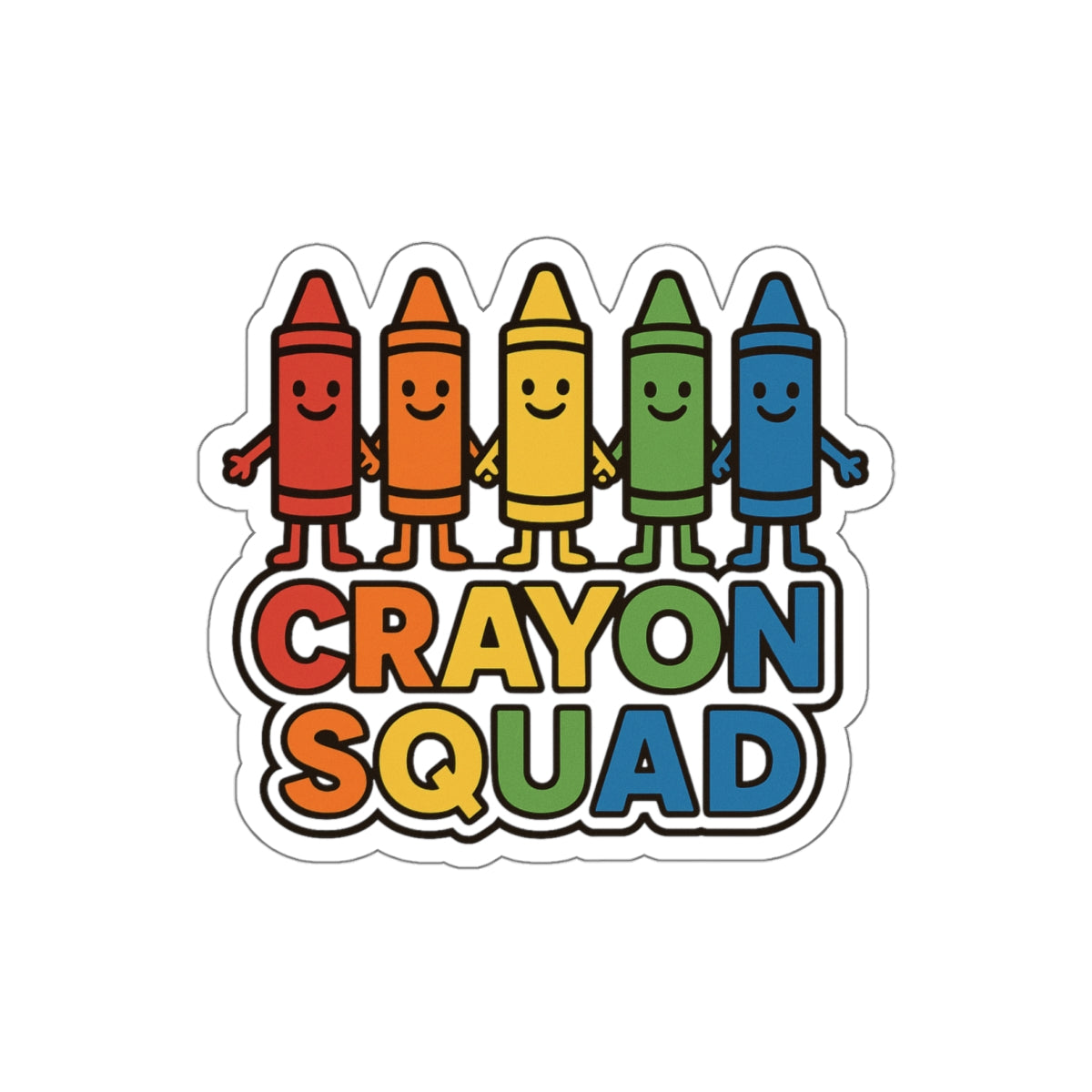 Crayon Squad - Die-Cut Sticker