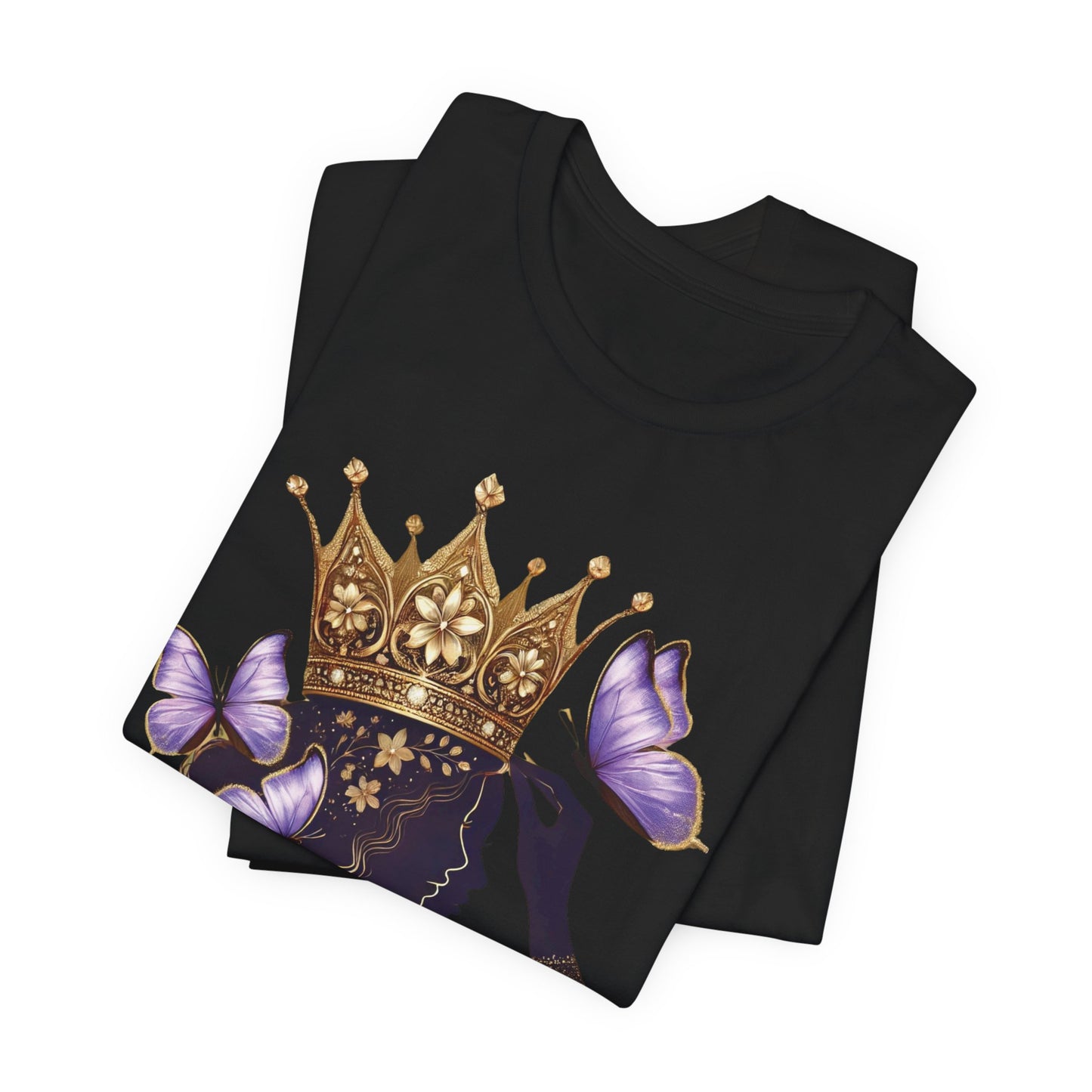 Sisters Empowering Sisters – Crown & Butterfly - Unisex Jersey Short Sleeve Tee