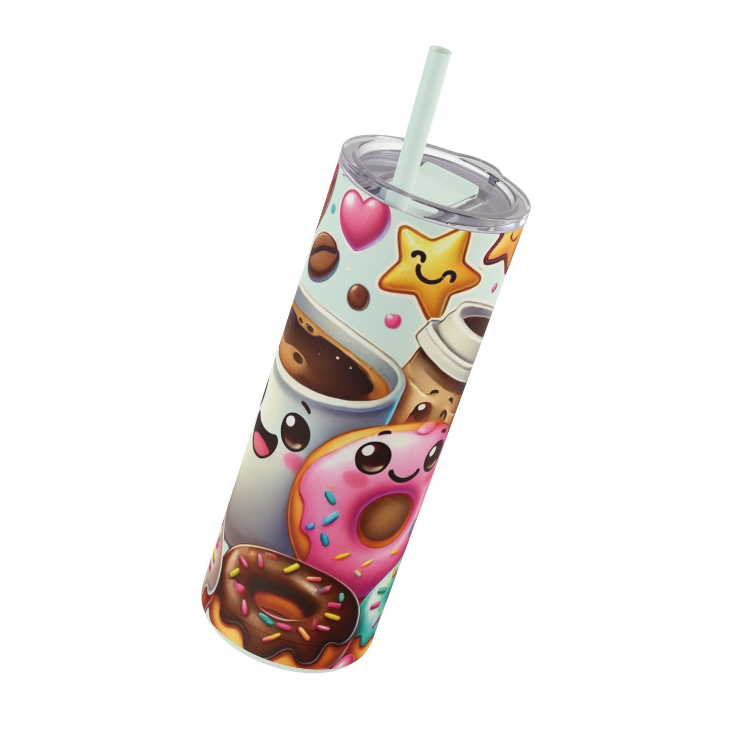 Coffee & Donuts - Maars Maker Skinny Matte Tumbler, 20oz - Creatively Designed Shop