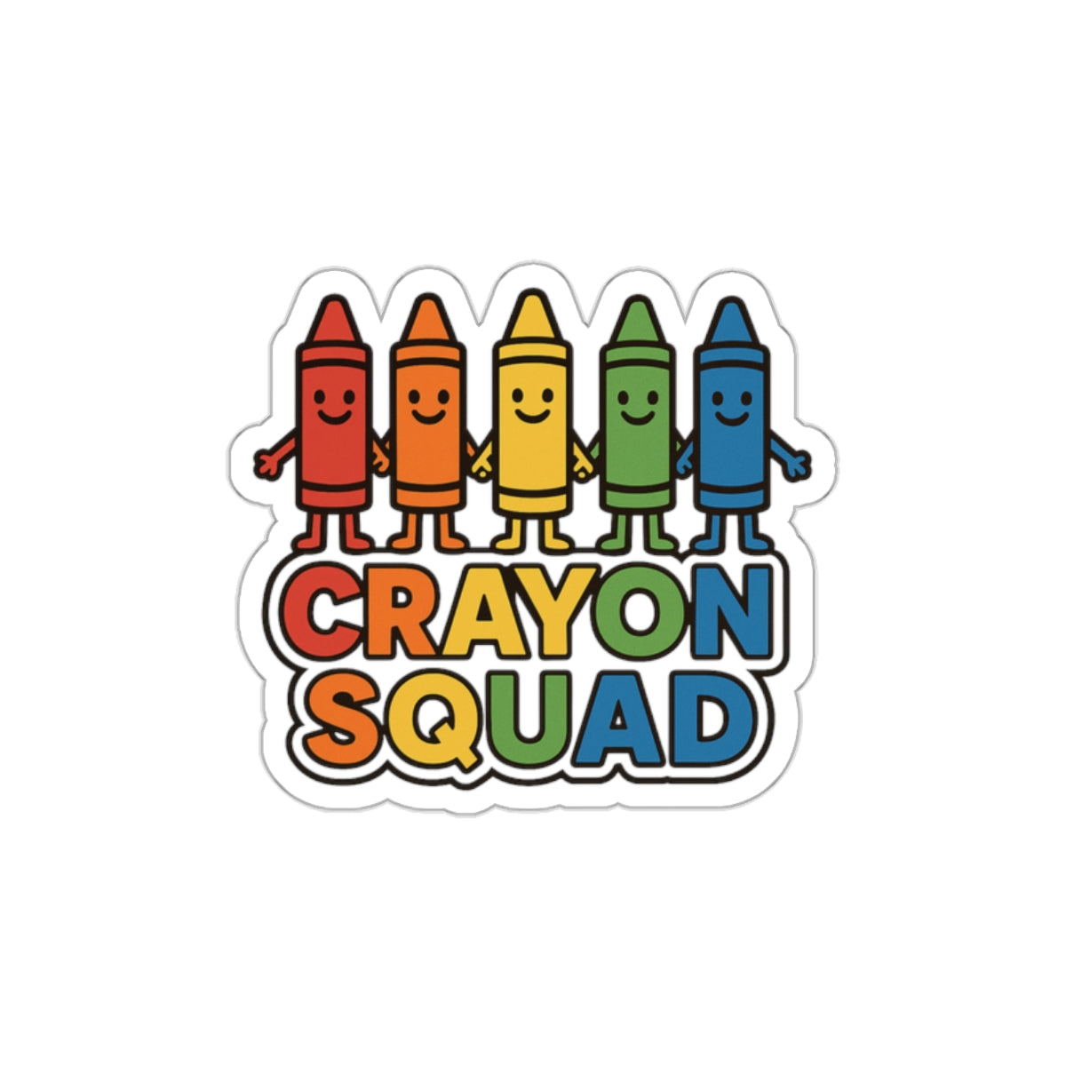 Crayon Squad - Die-Cut Sticker