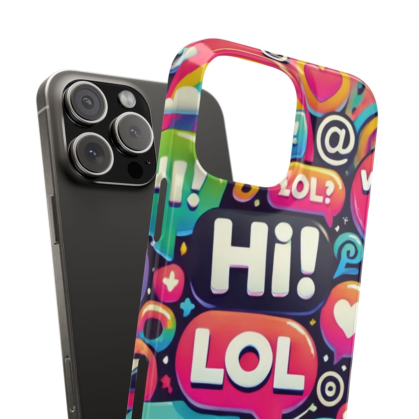 "Text Bubbles" - Slim Phone Cases - Creatively Designed Shop