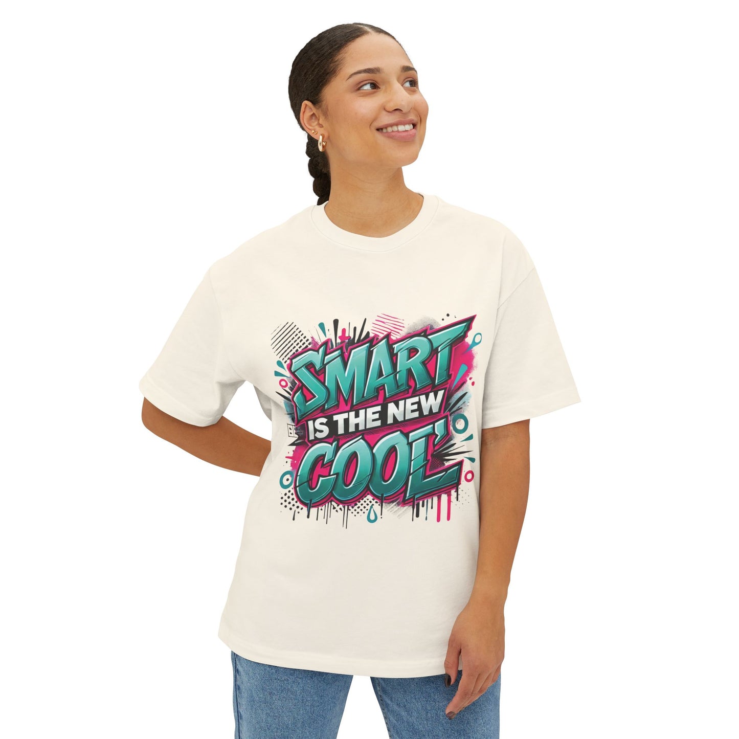 Smart is the New Cool - Unisex Oversized Boxy Tee