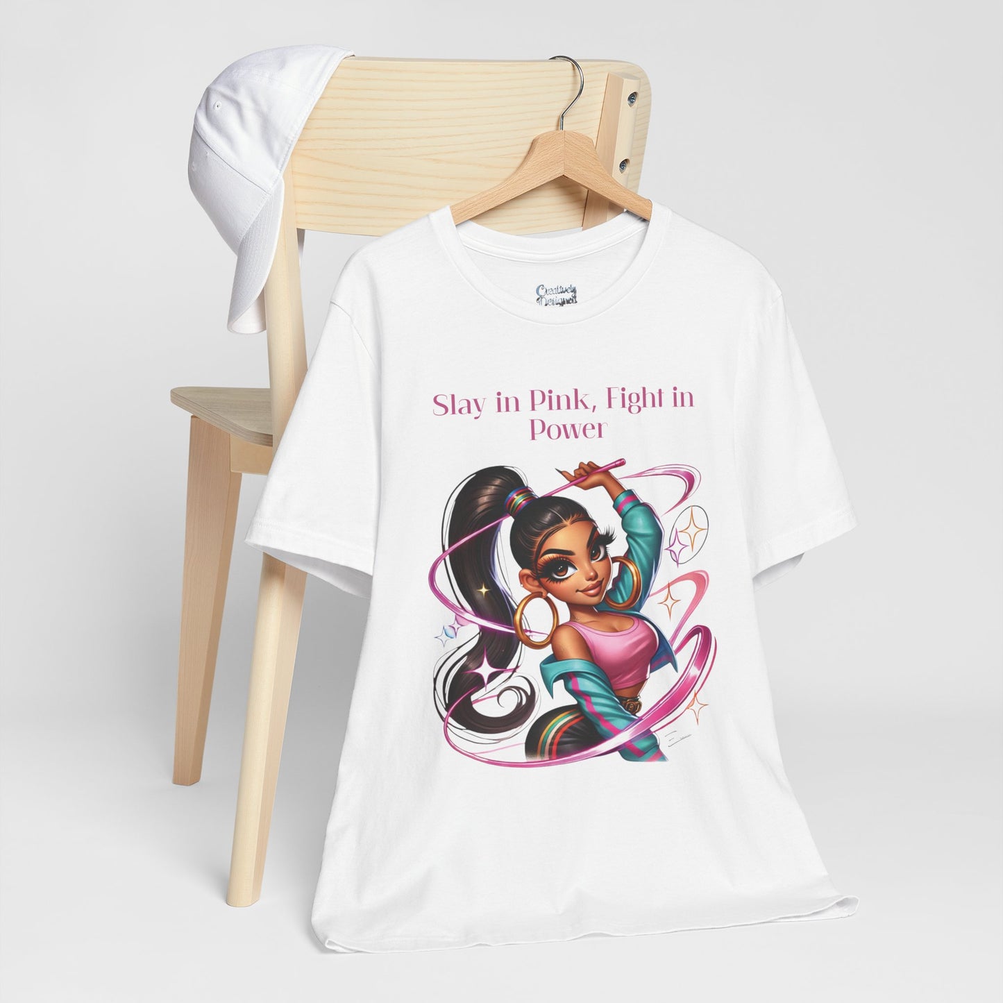 Slay in Pink, Fight in Power - Unisex Jersey Short Sleeve Tee