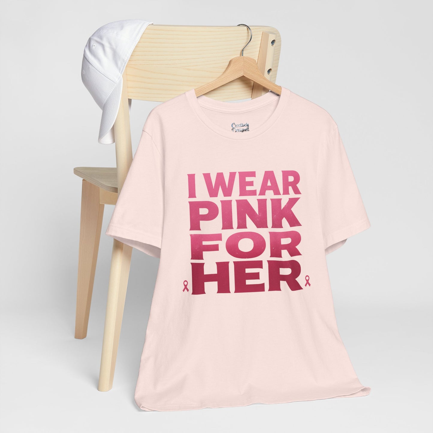 I Wear Pink For Her - Unisex Jersey Short Sleeve Tee