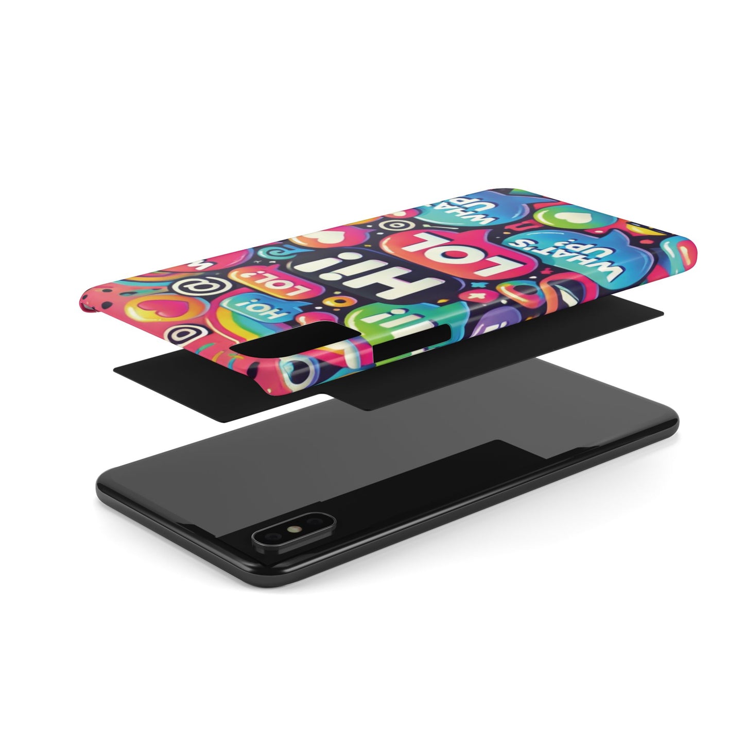 "Text Bubbles" - Slim Phone Cases - Creatively Designed Shop