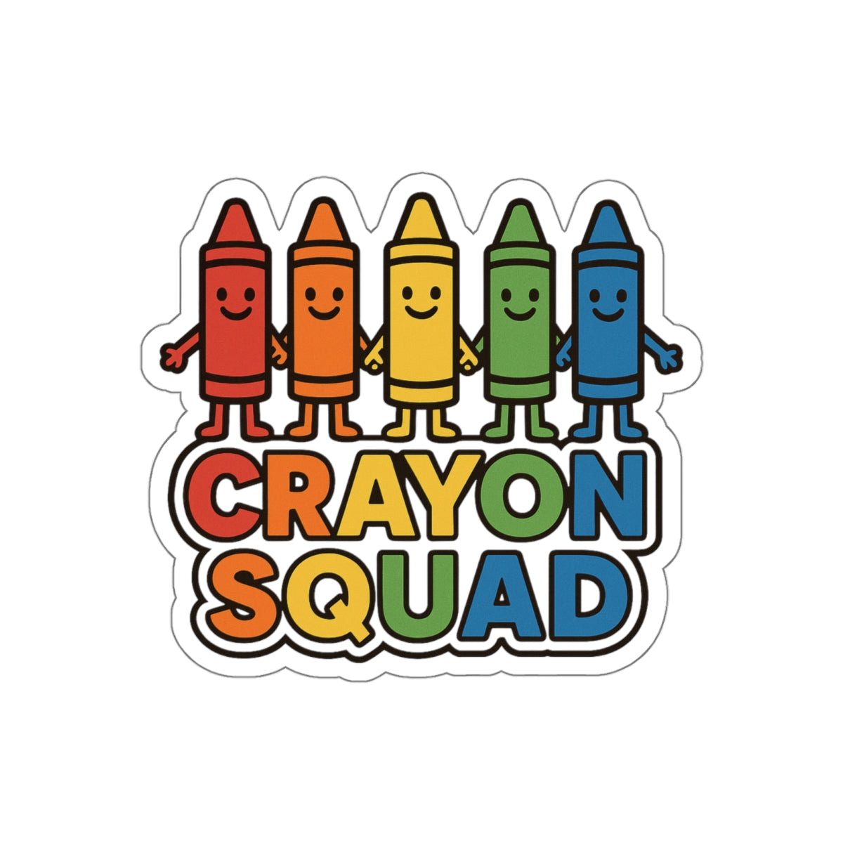Crayon Squad - Die-Cut Sticker