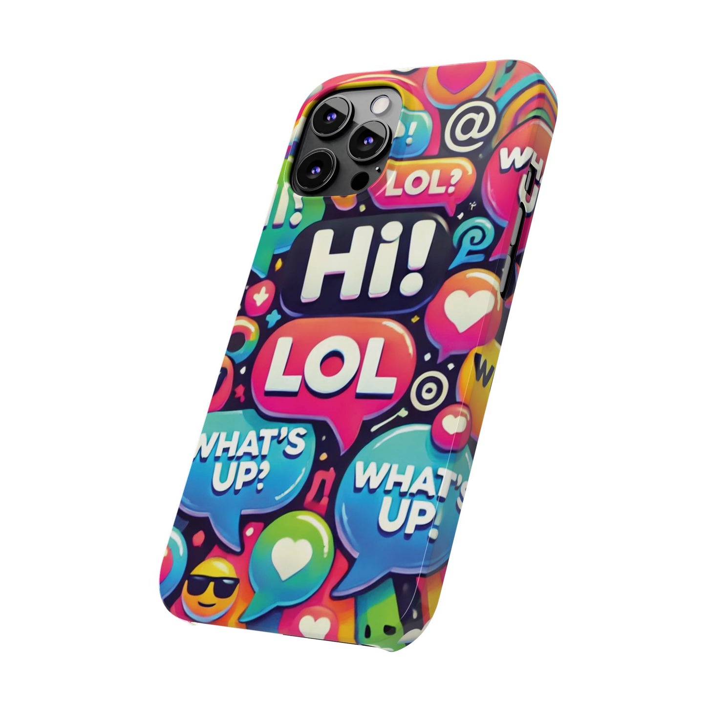 "Text Bubbles" - Slim Phone Cases - Creatively Designed Shop