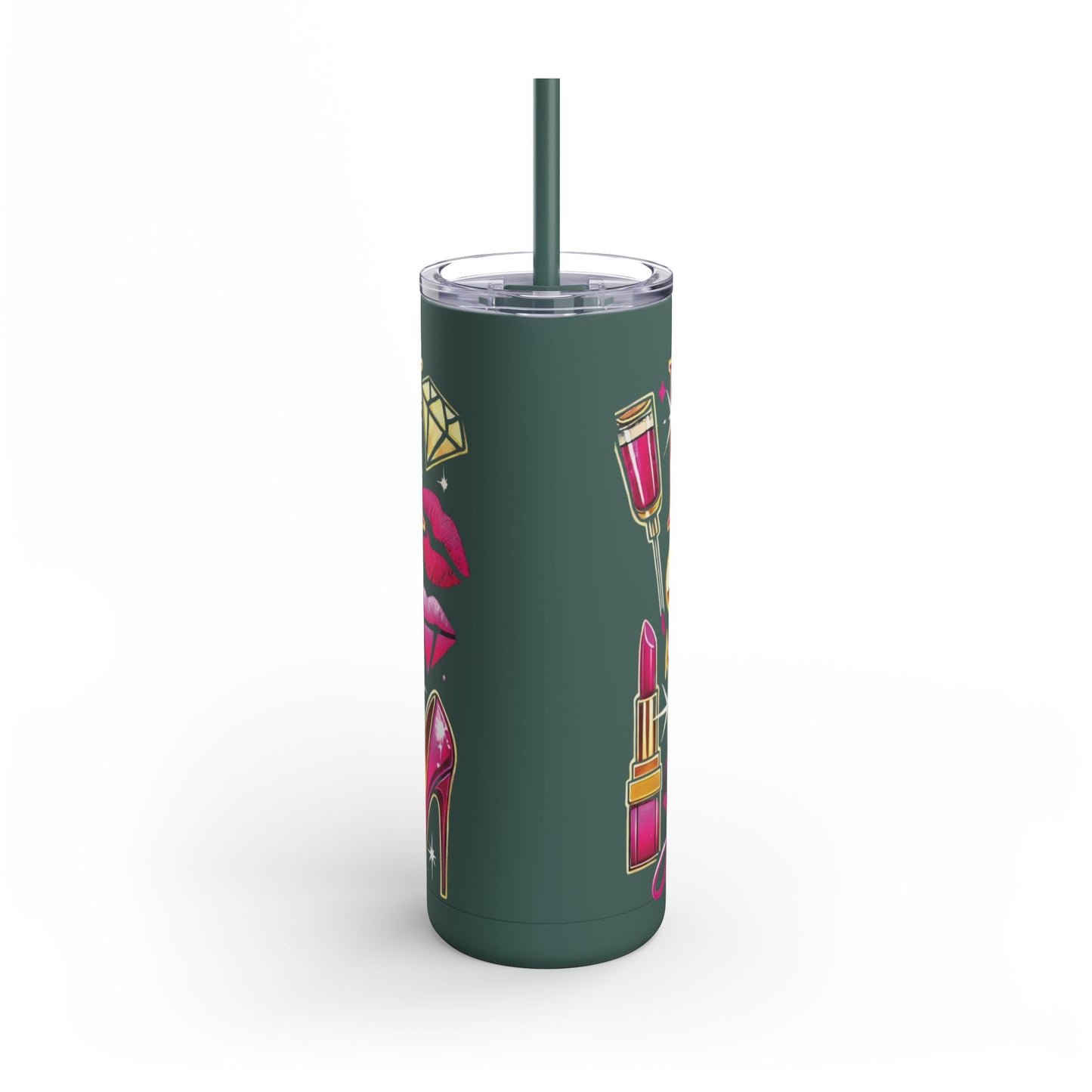 Pink, Sip & Love - Maars Maker Skinny Matte Tumbler, 20oz - Creatively Designed Shop