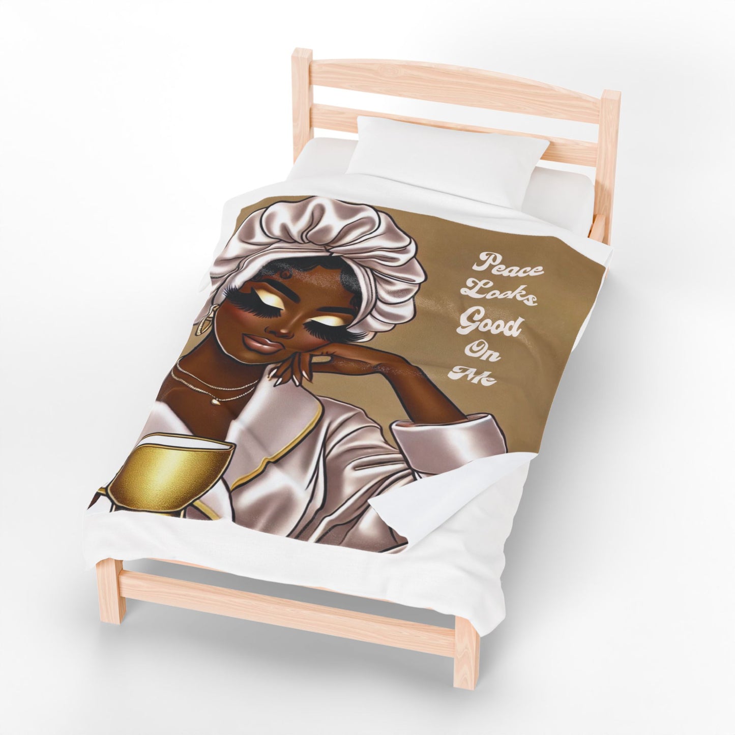 Peace Looks Good On Me - Velveteen Plush Blanket