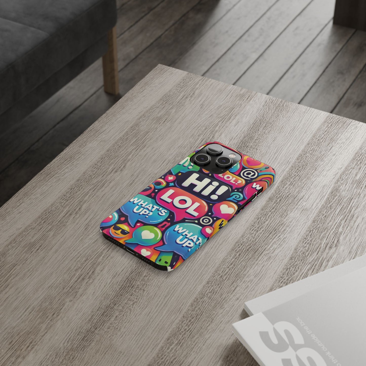 "Text Bubbles" - Slim Phone Cases - Creatively Designed Shop