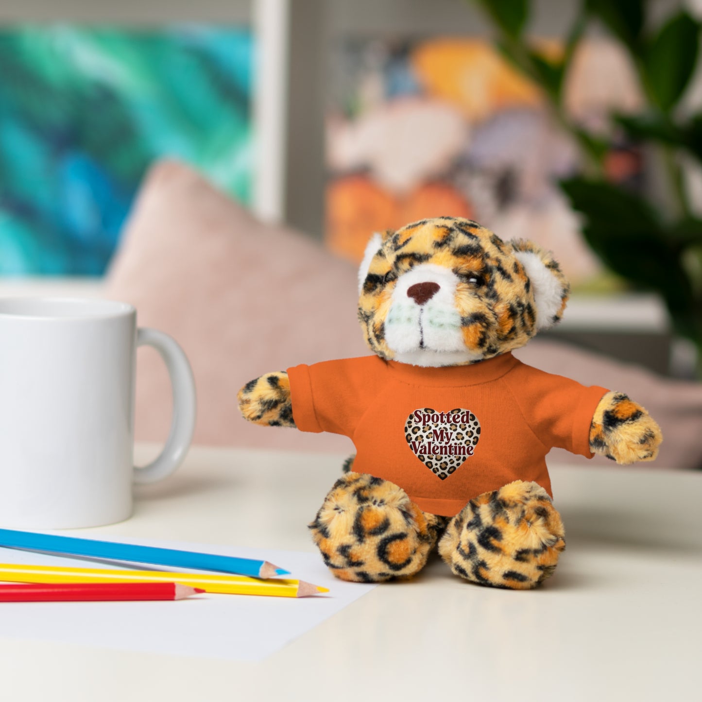 'Spotted My Valentine' - Stuffed Jaquar with Tee - Creatively Designed Shop