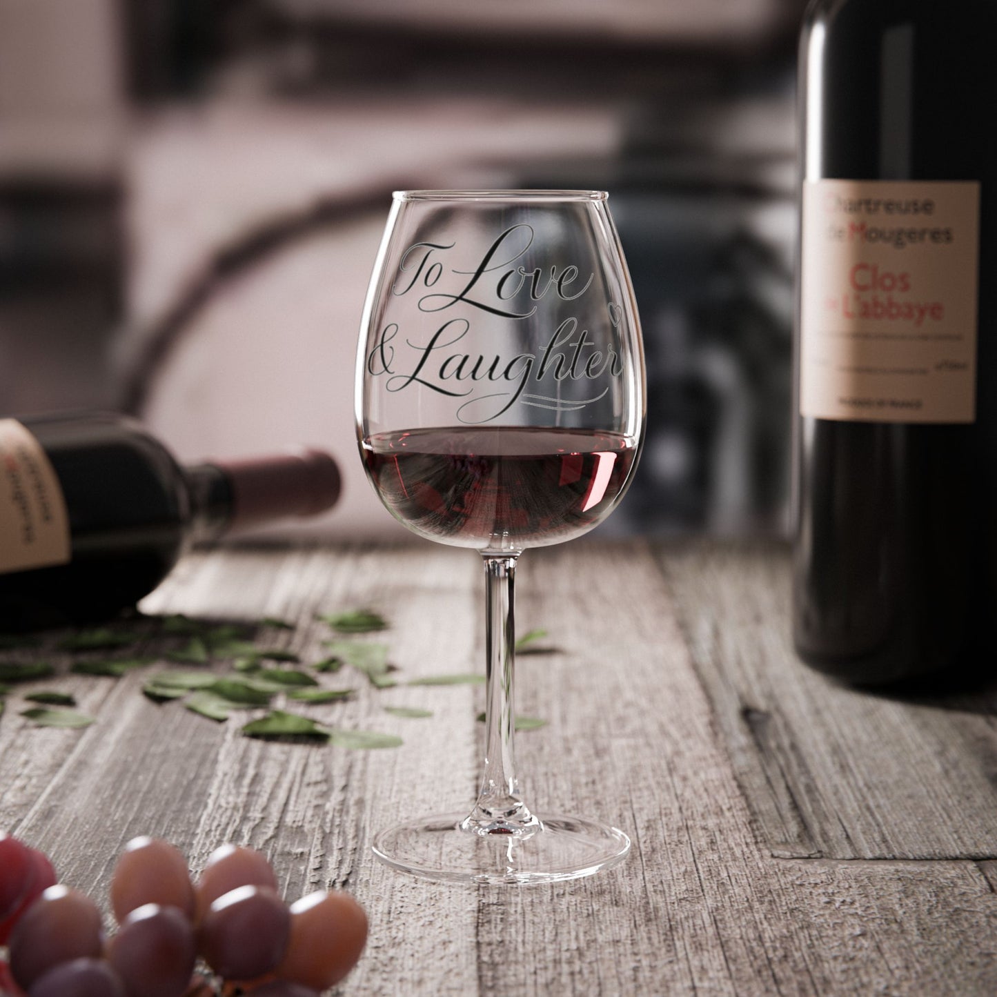 To Love & Laughter – Wine Glass (12oz)