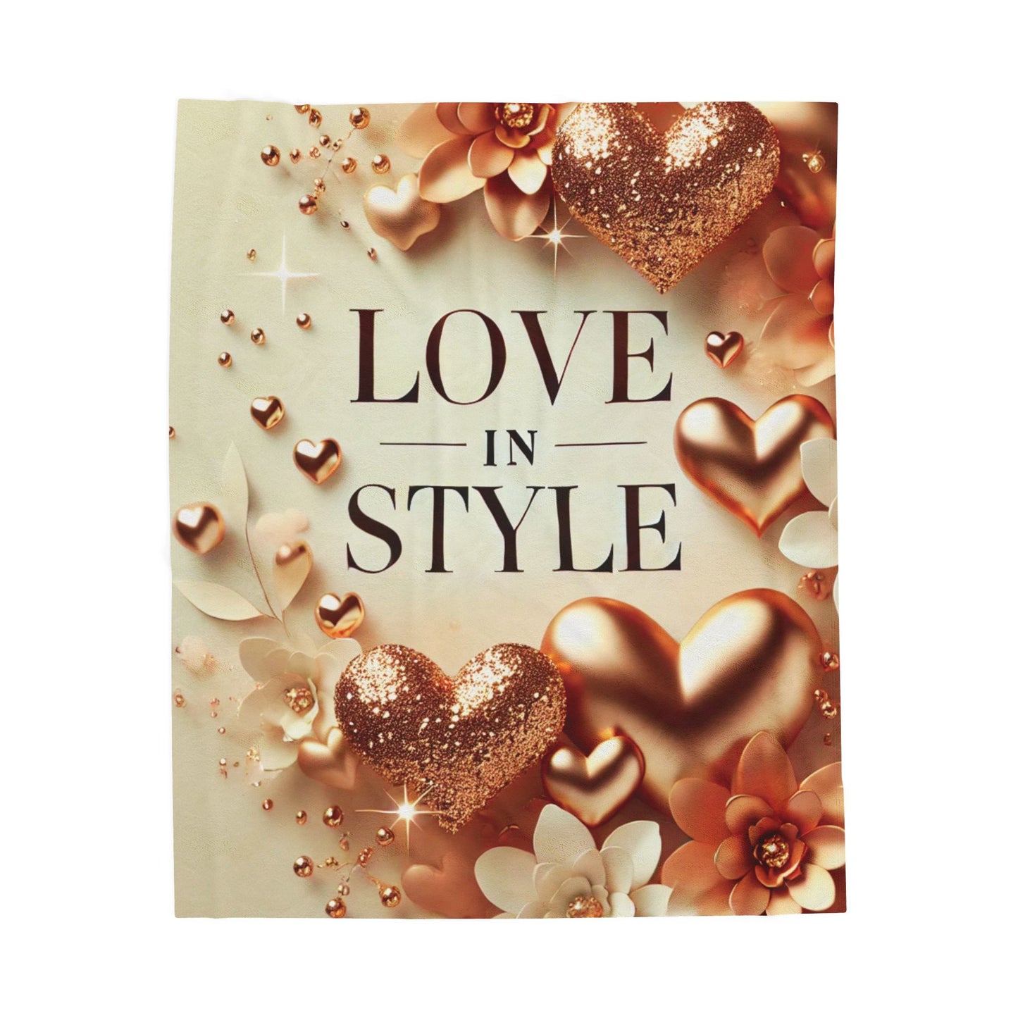 Love In Style - Velveteen Plush Blanket