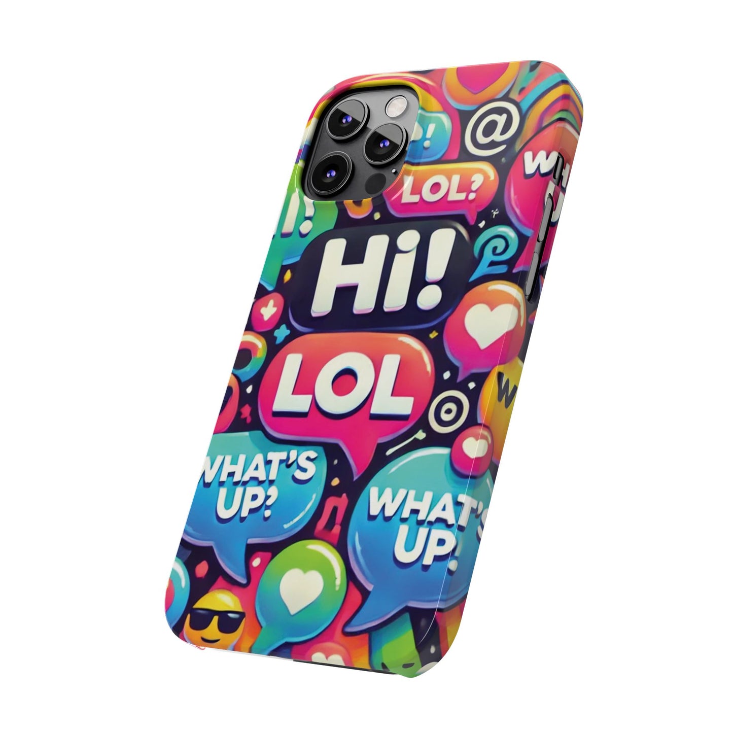 "Text Bubbles" - Slim Phone Cases - Creatively Designed Shop