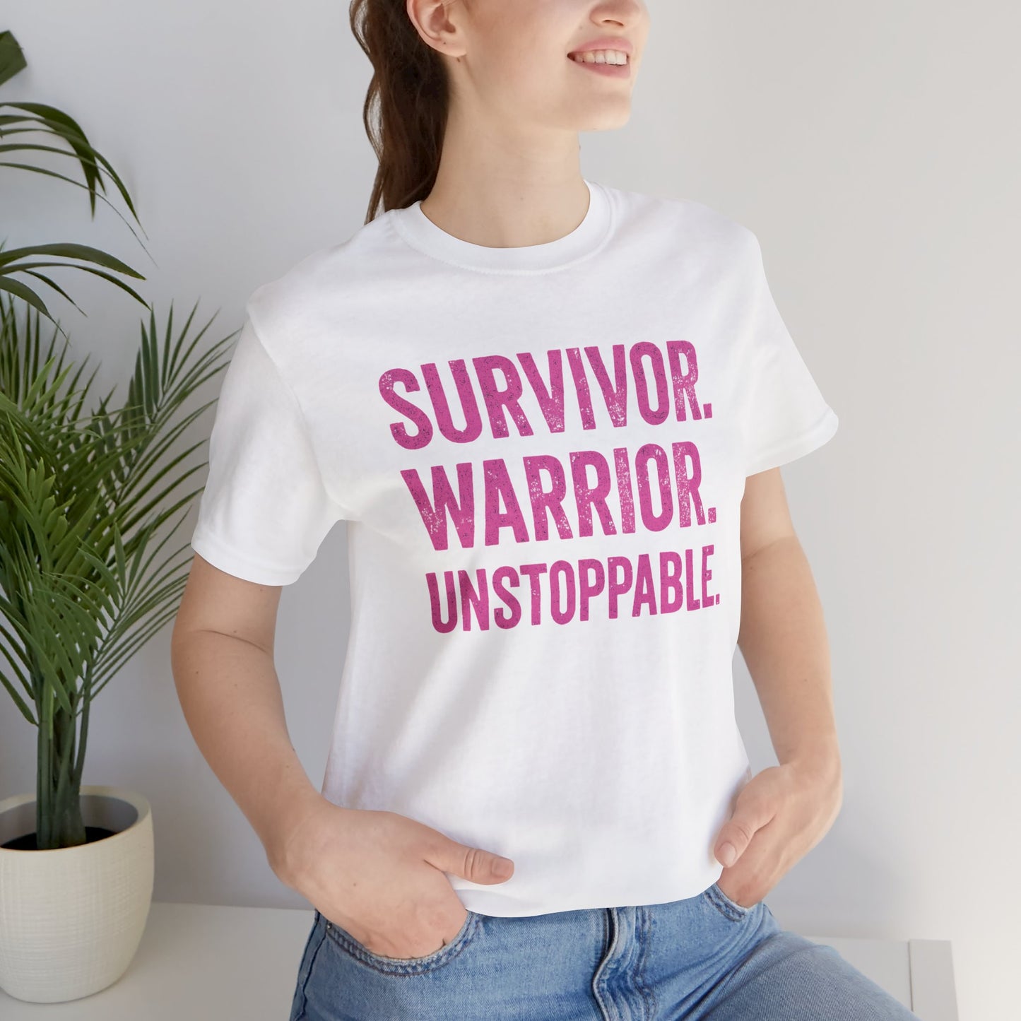 Survivor. Warrior. Unstoppable - Unisex Jersey Short Sleeve Tee