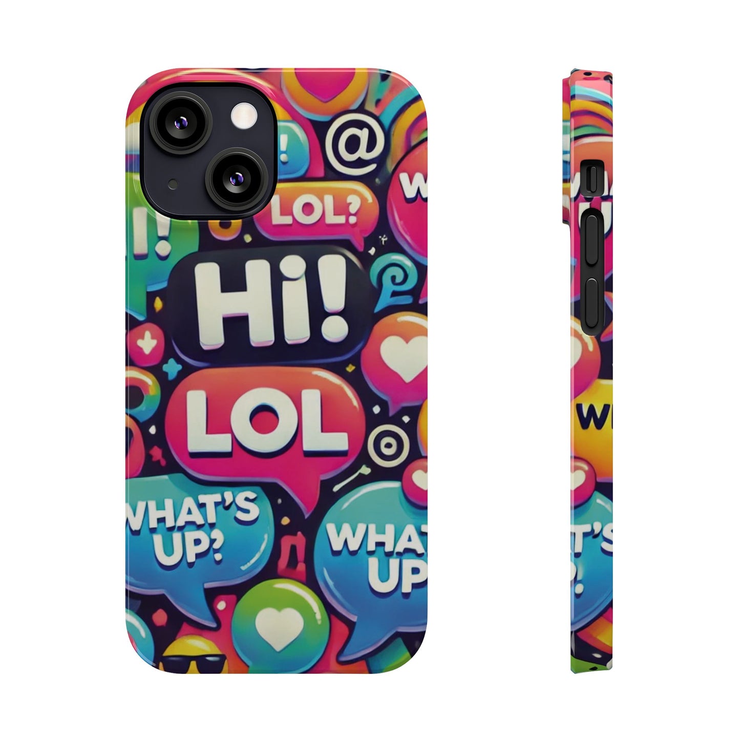 "Text Bubbles" - Slim Phone Cases - Creatively Designed Shop